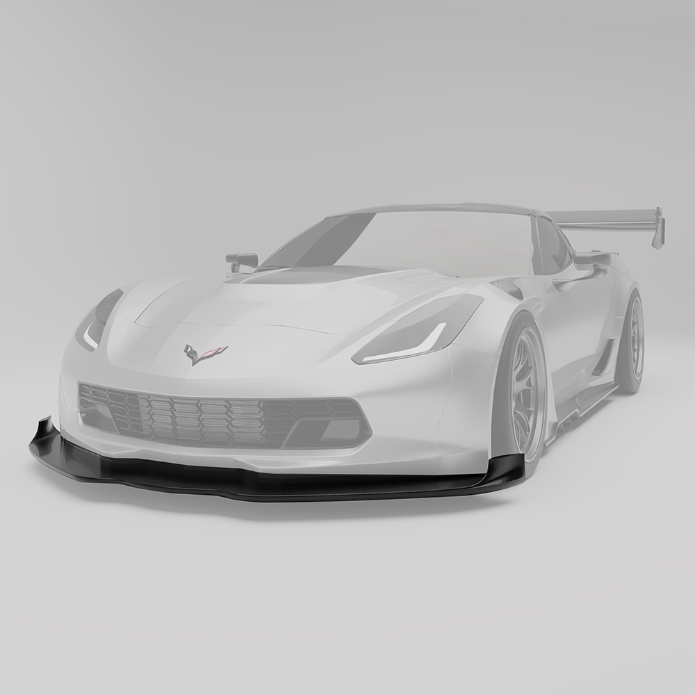 RevoZport Carbon Fiber Splitter & Air Dam Compatible With Corvette C7