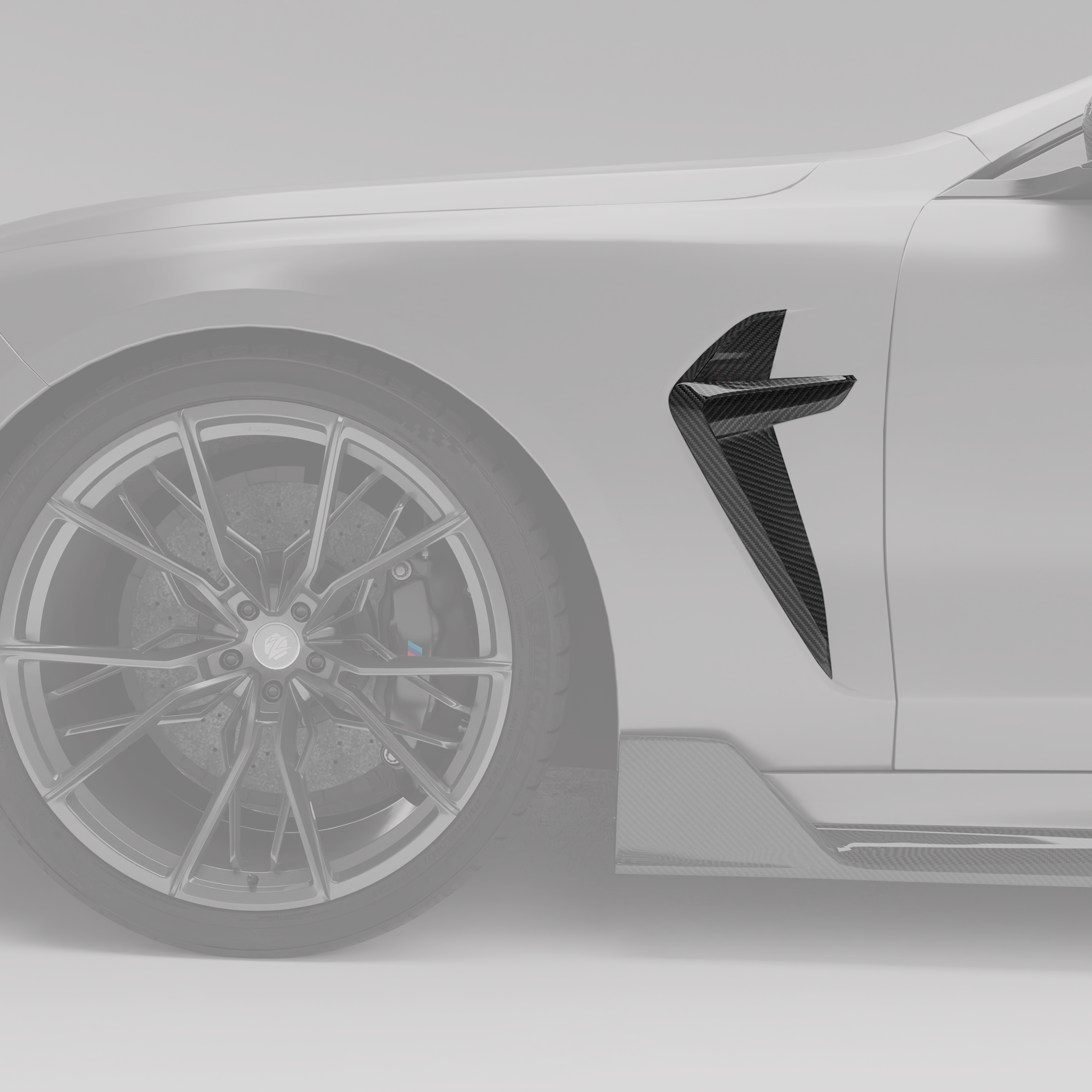 RevoZport Carbon Fiber Side Fender Vents Compatible With BMW M8 F93