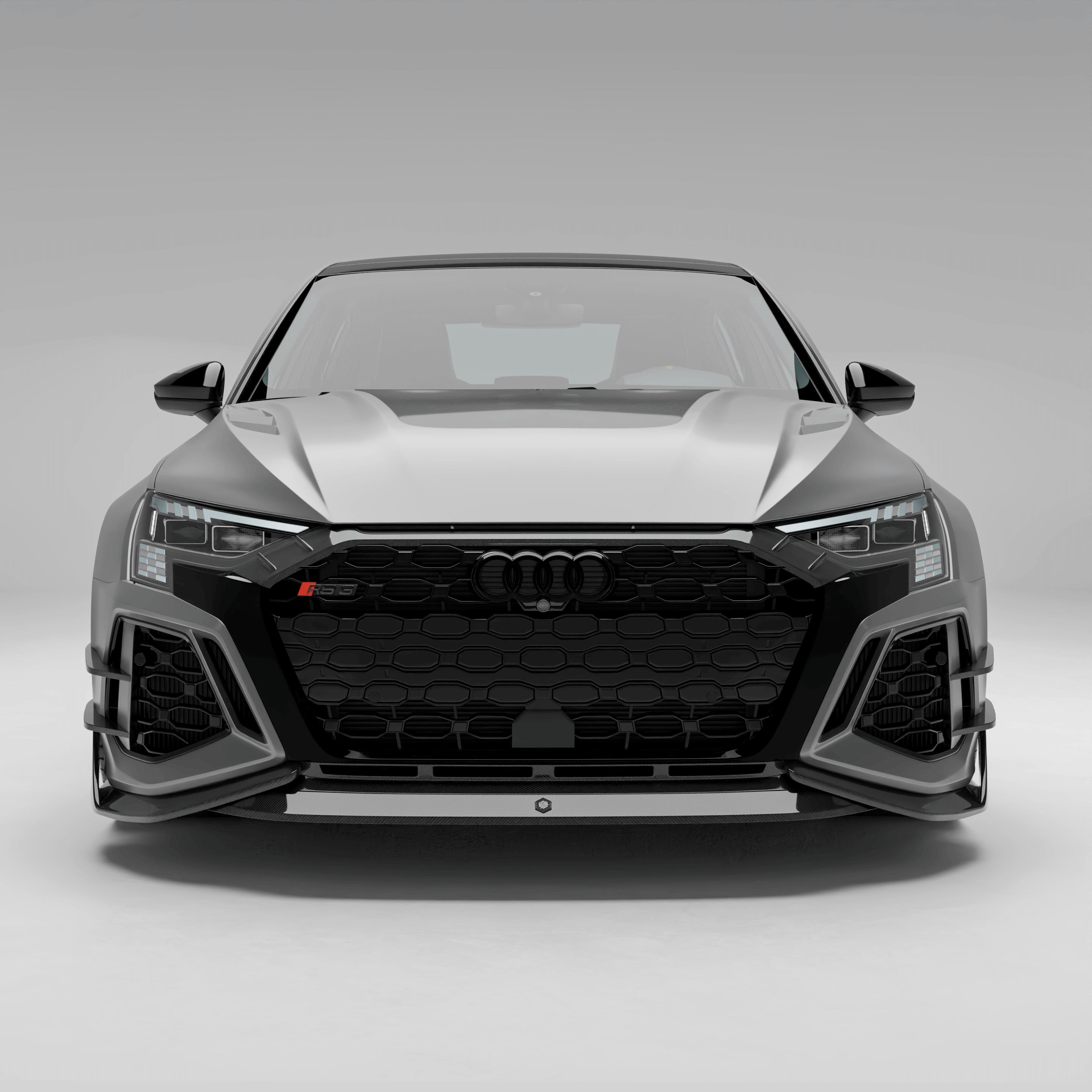 RevoZport Carbon Fiber Front Grill Compatible With Audi RS3 8Y Sportback