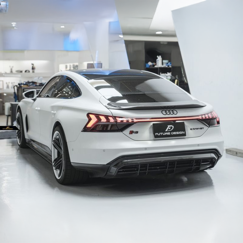 Future Design Carbon Fibre Rear Spoiler Compatible With Audi E-Tron GT