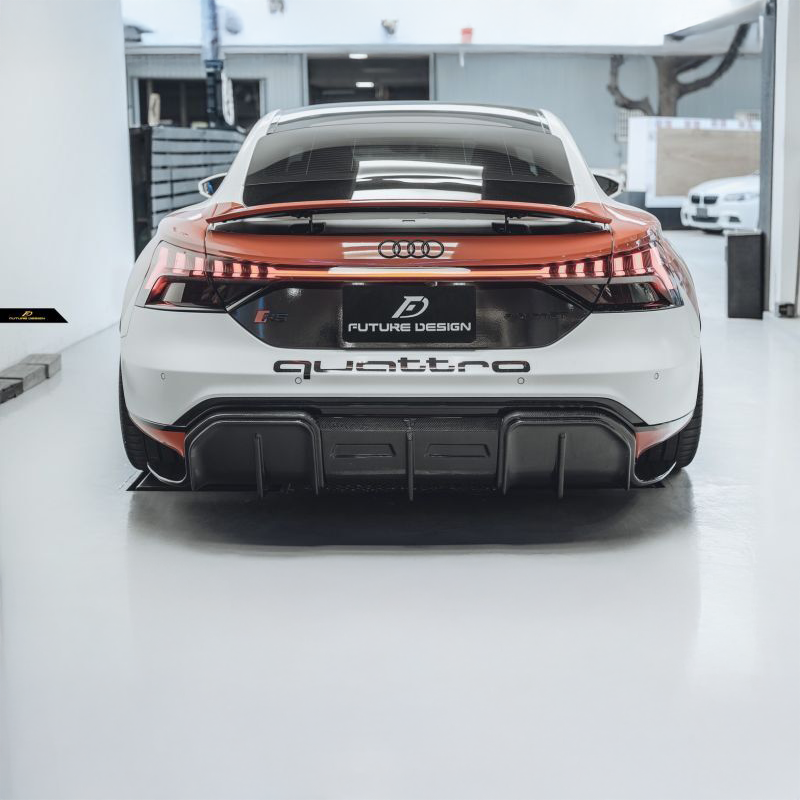 Future Design Carbon Fibre Rear Diffuser Compatible With Audi E-Tron GT