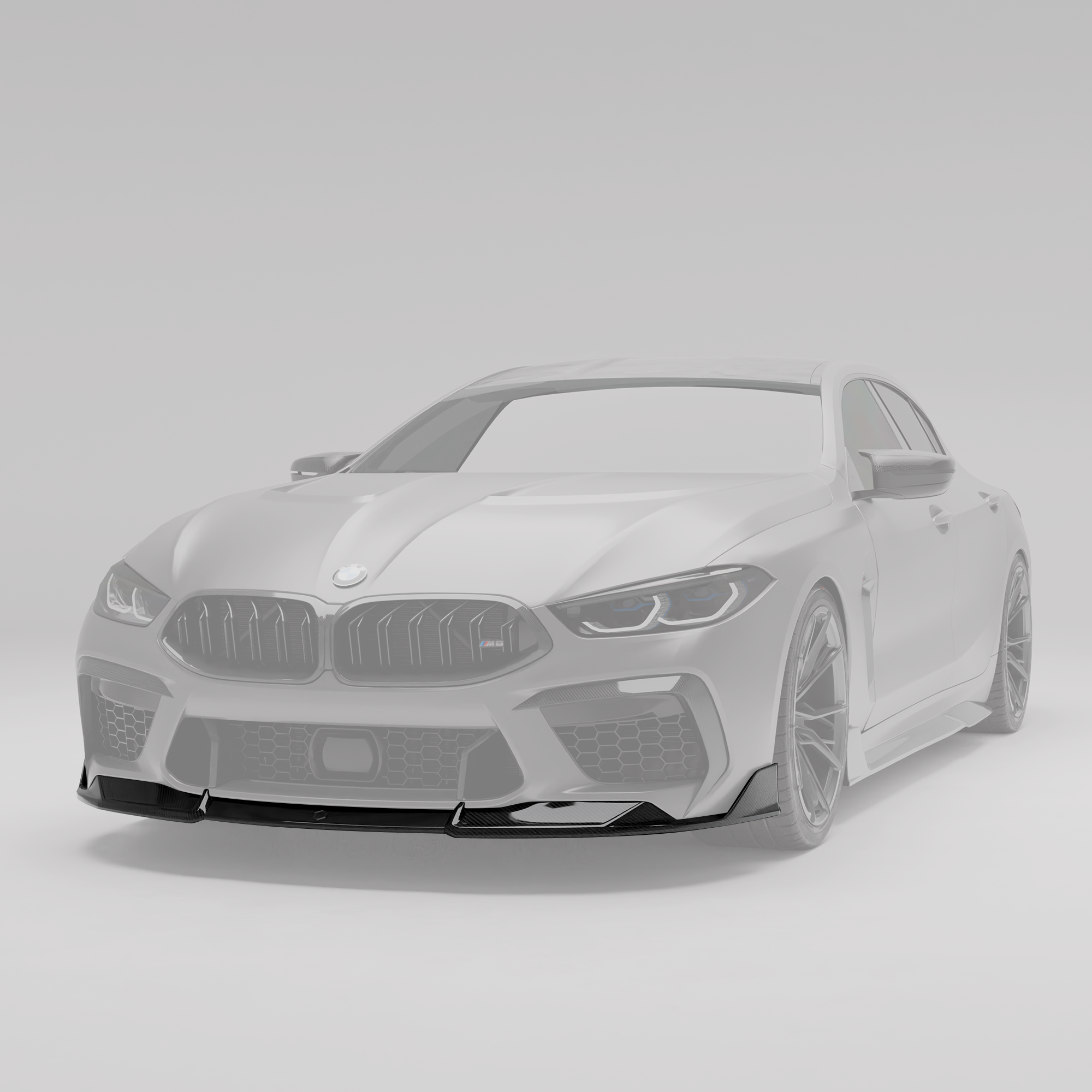 RevoZport Carbon Fiber Front Lip Compatible With BMW M8 F93