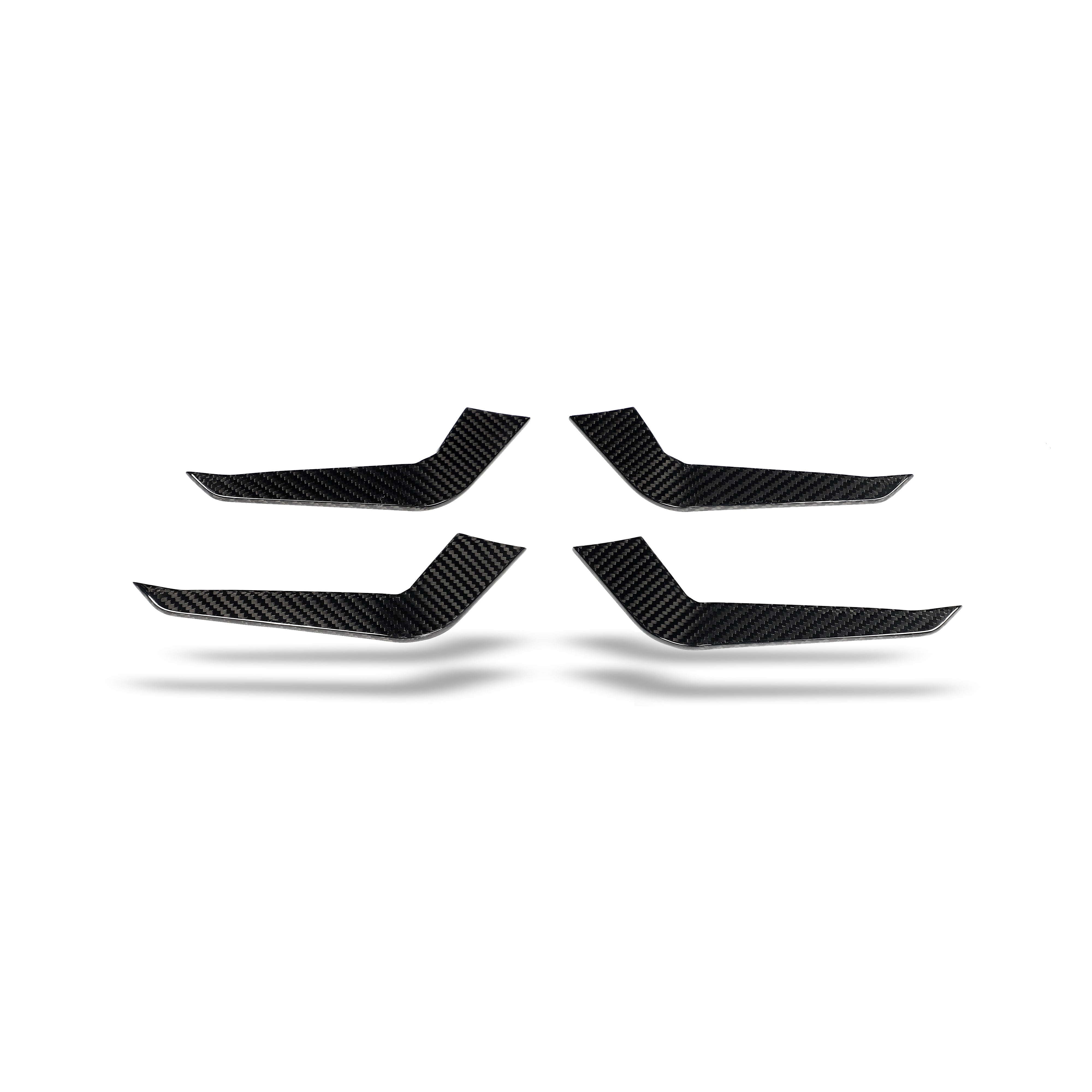RevoZport Carbon Fiber Canards Compatible With Audi RS4 B9.5 Facelift