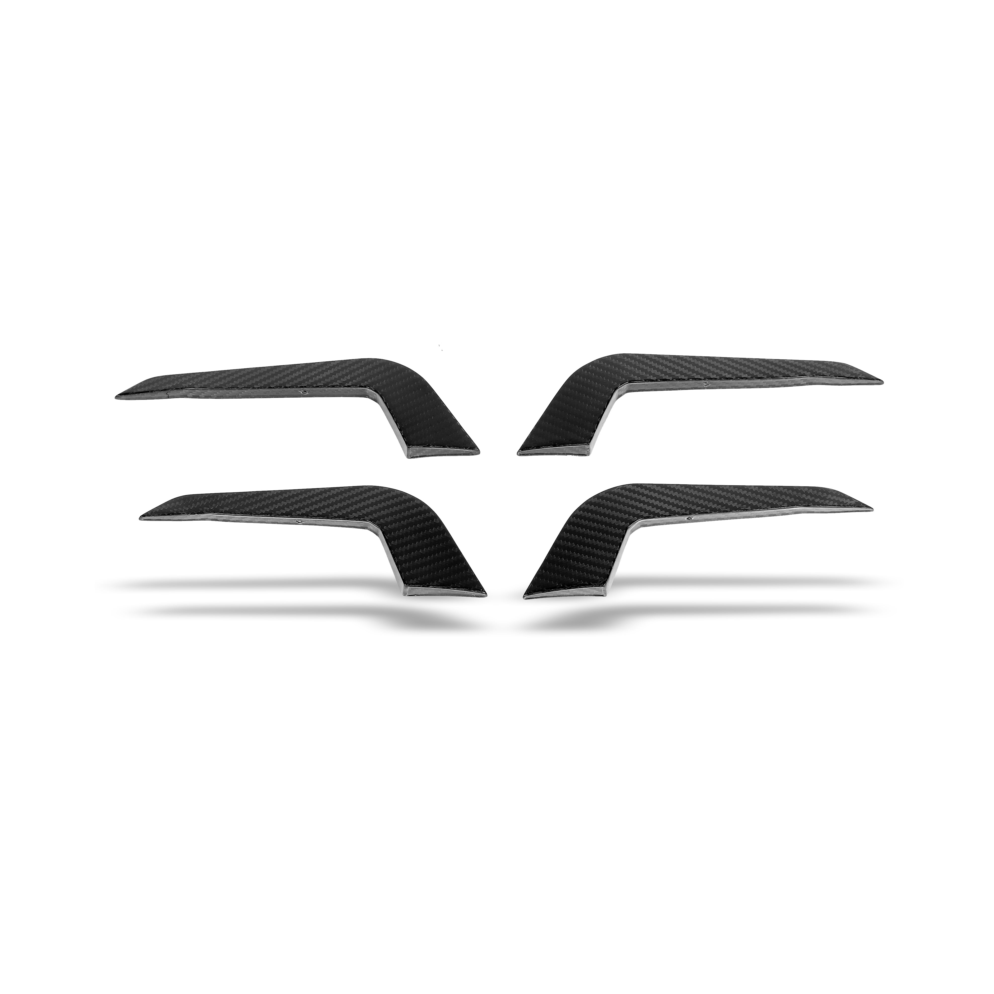 RevoZport Carbon Fiber Canards Compatible With Audi RS5 B9.5 Facelift Sportback