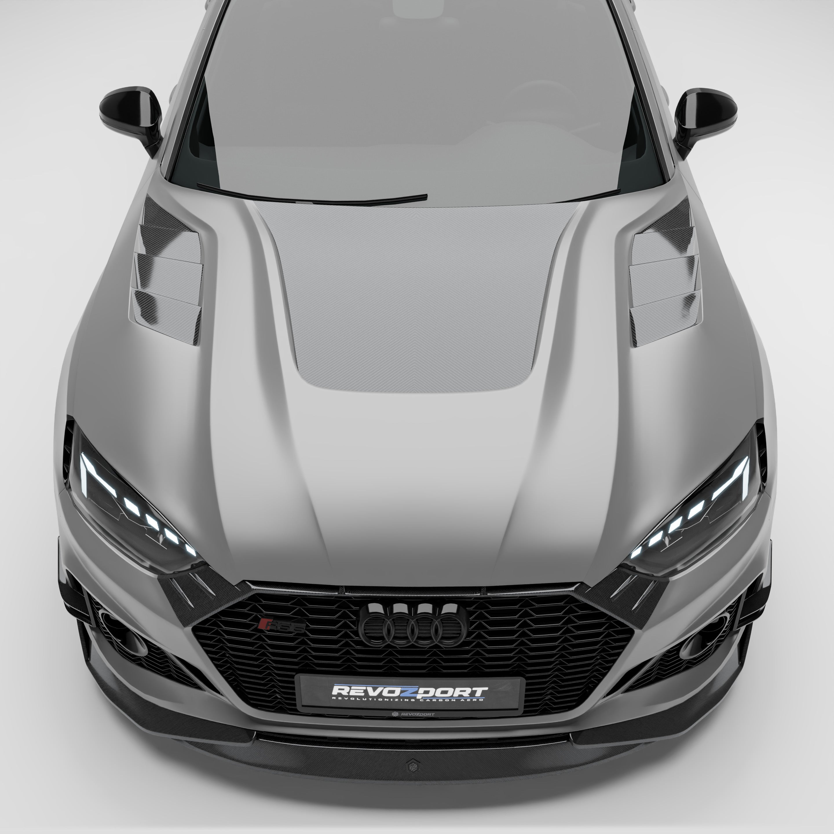 RevoZport Carbon Fiber Hood Compatible With Audi RS5 B9.5 Facelift Sportback