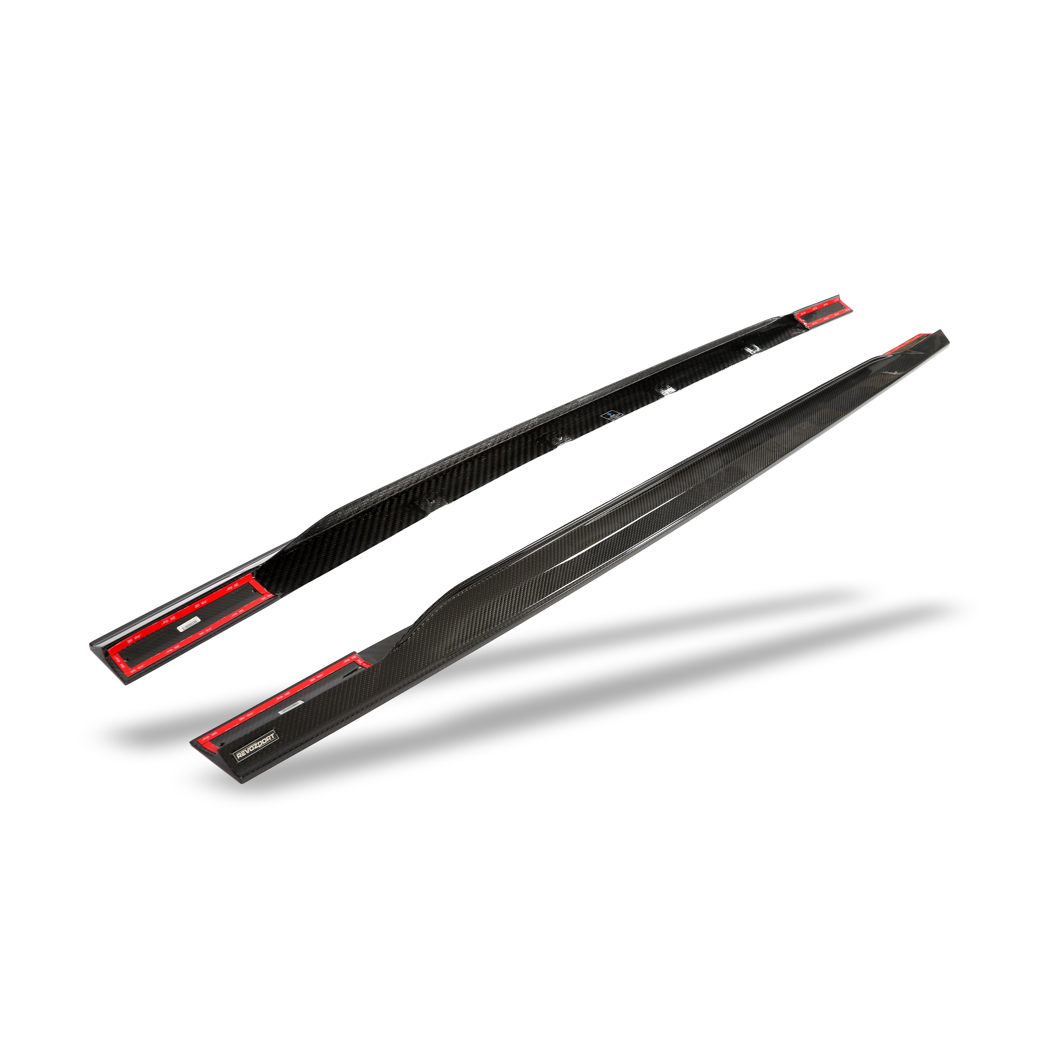RevoZport Carbon Fiber Side Skirts Compatible With Audi RS5 B9.5 Facelift Sportback