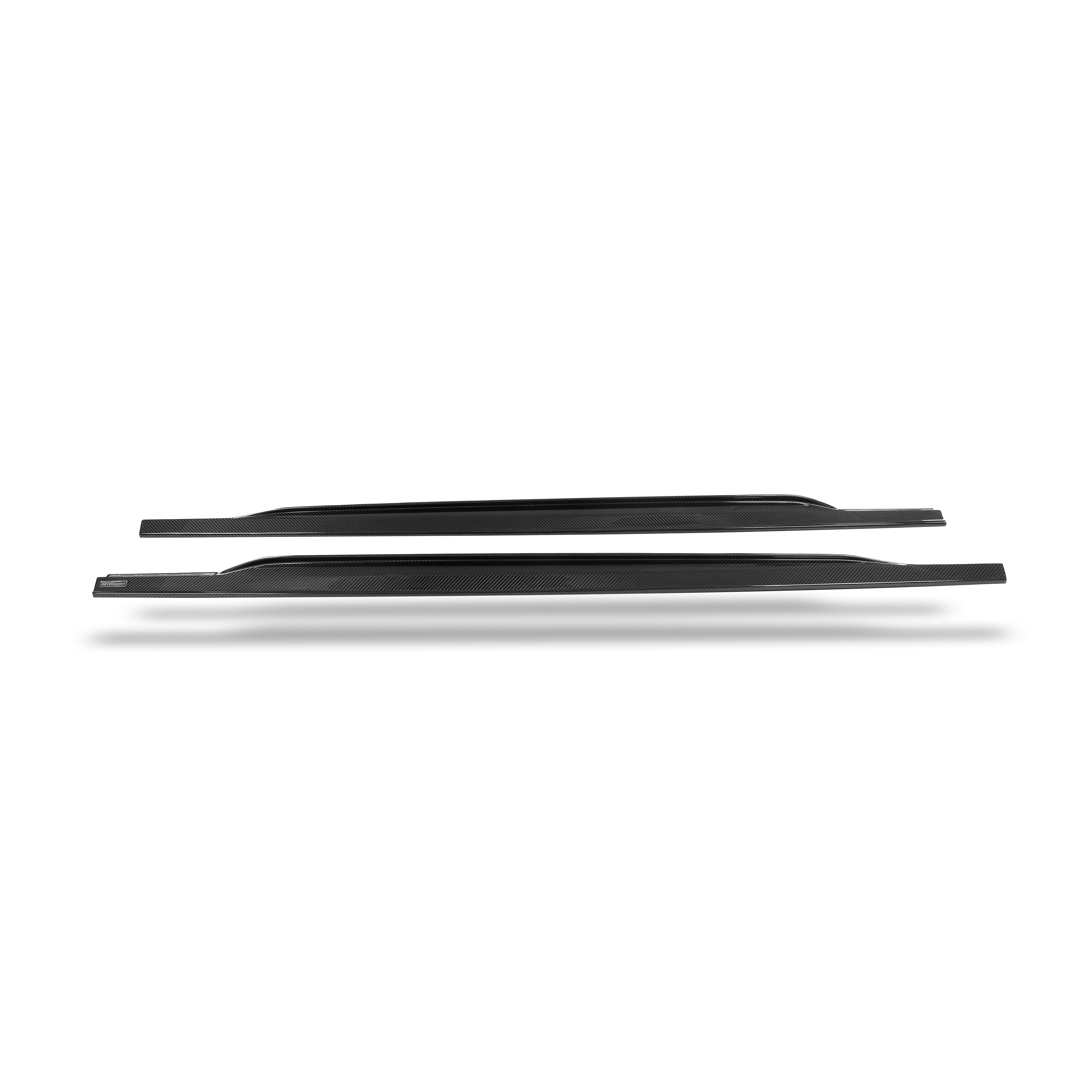 RevoZport Carbon Fiber Side Skirts Compatible With Audi RS5 B9.5 Facelift Sportback