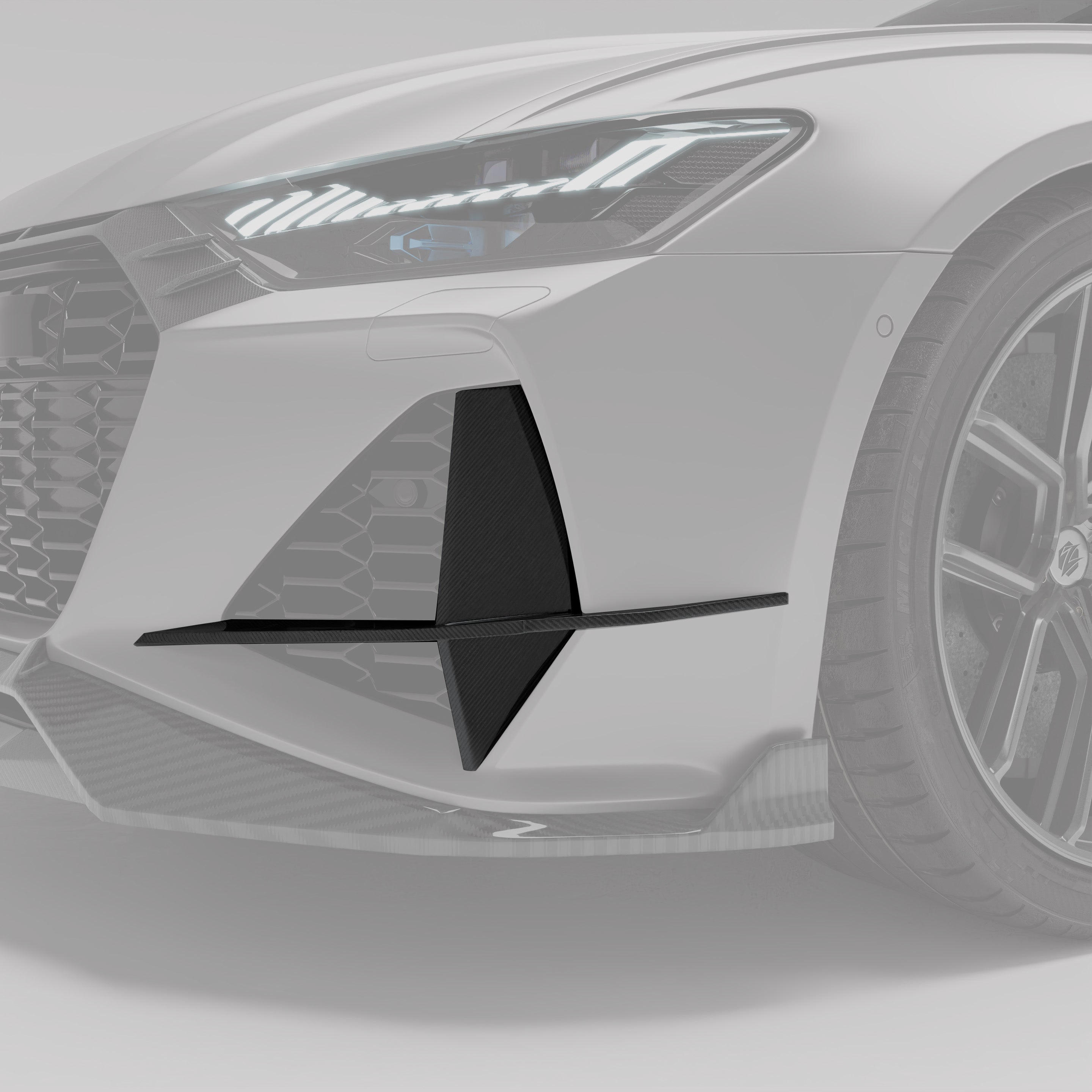 RevoZport Carbon Fiber Canards Compatible With Audi RS6 C8