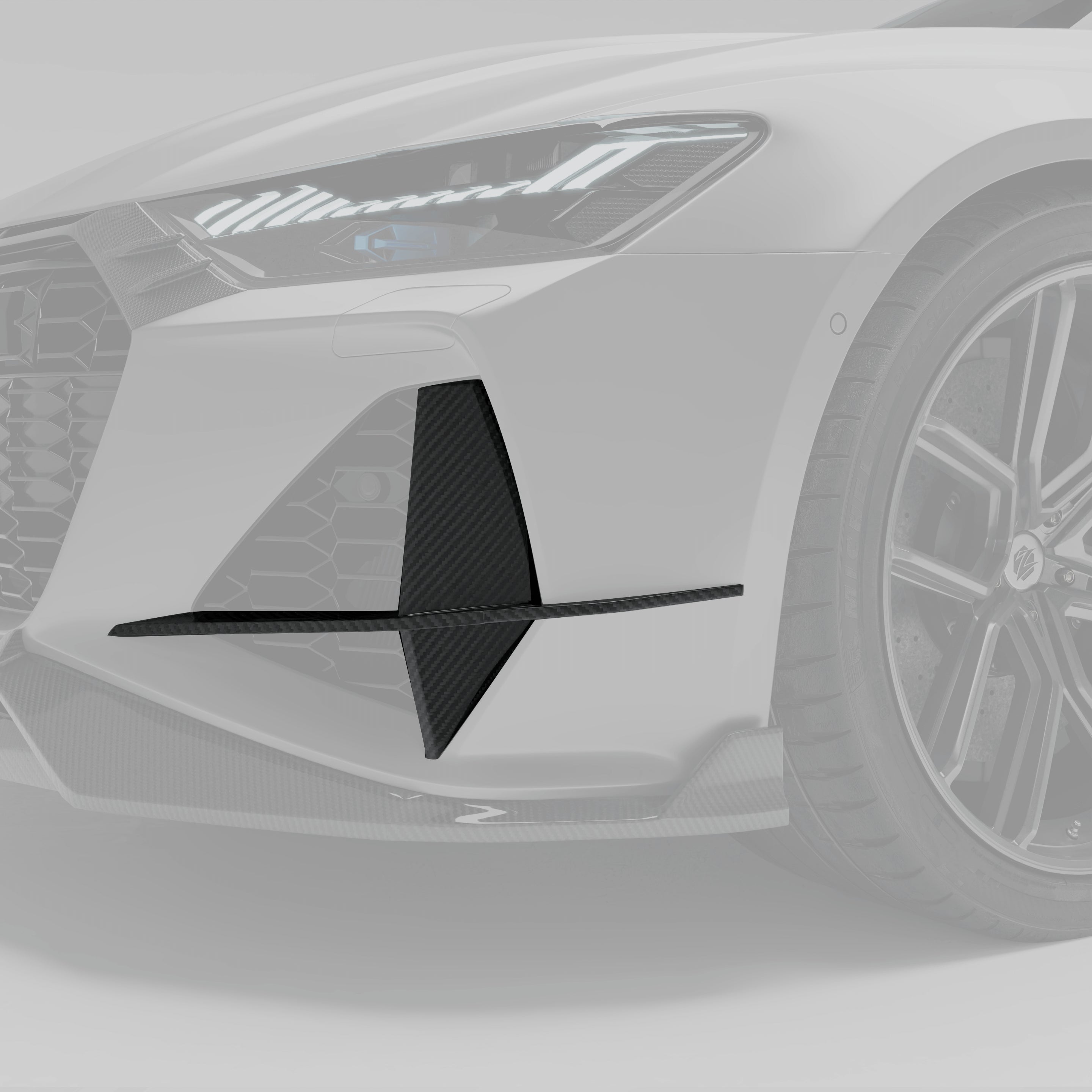 RevoZport Carbon Fiber Canards Compatible With Audi RS7 C8
