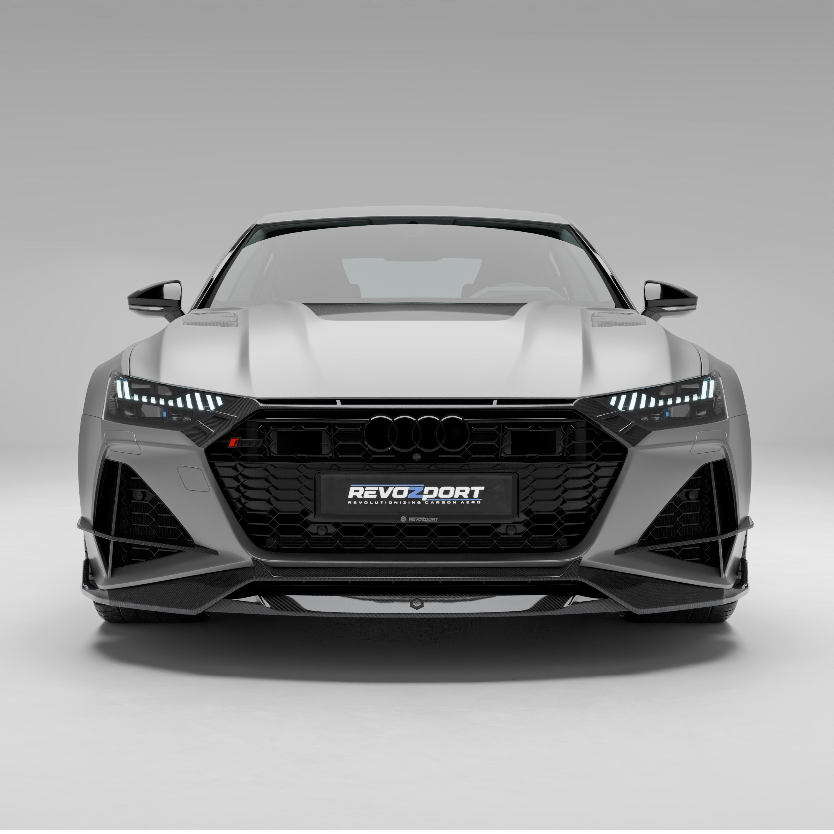 RevoZport Carbon Fiber Hood Compatible With Audi RS7 C8