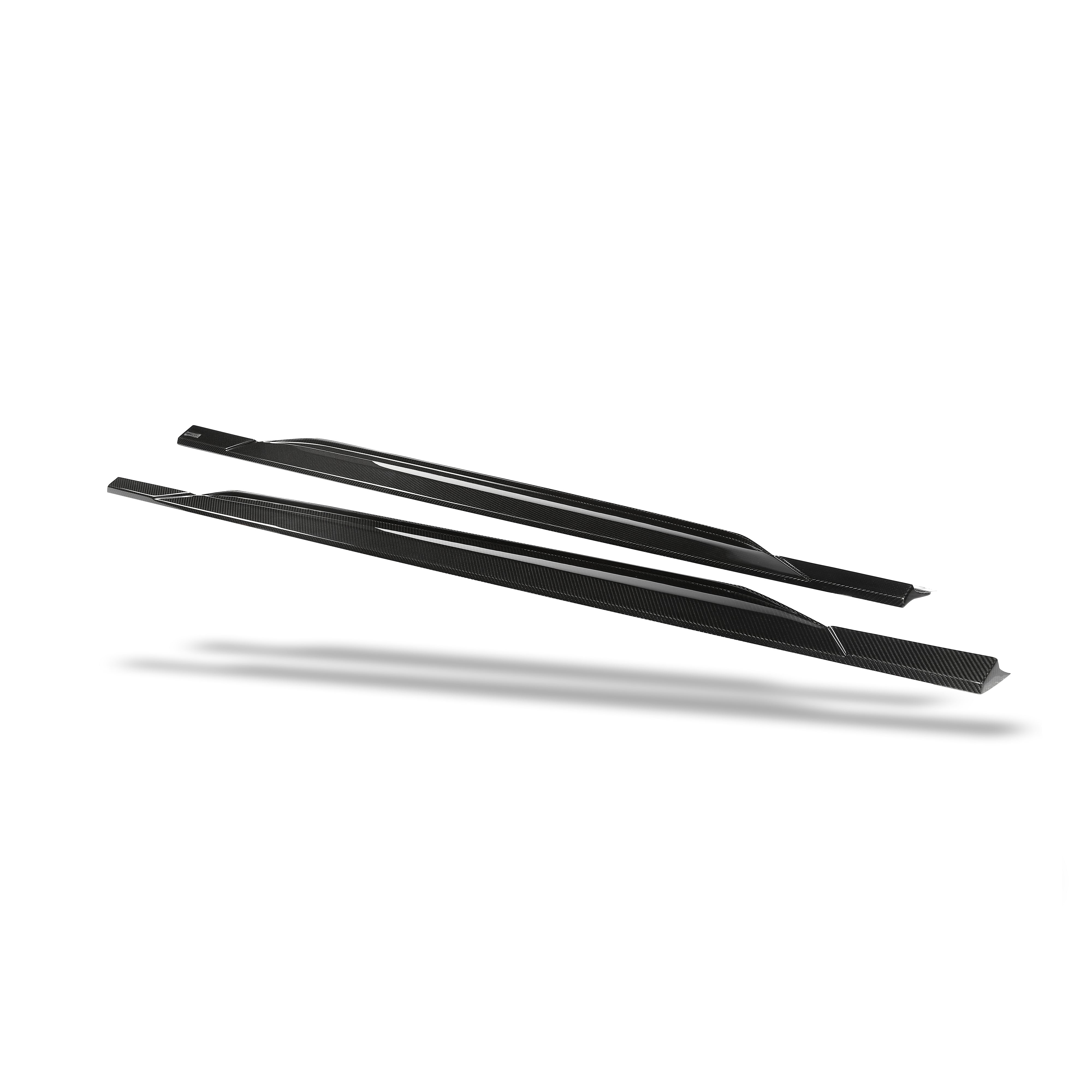 RevoZport Carbon Fiber Side Skirts Compatible With Audi RS7 C8
