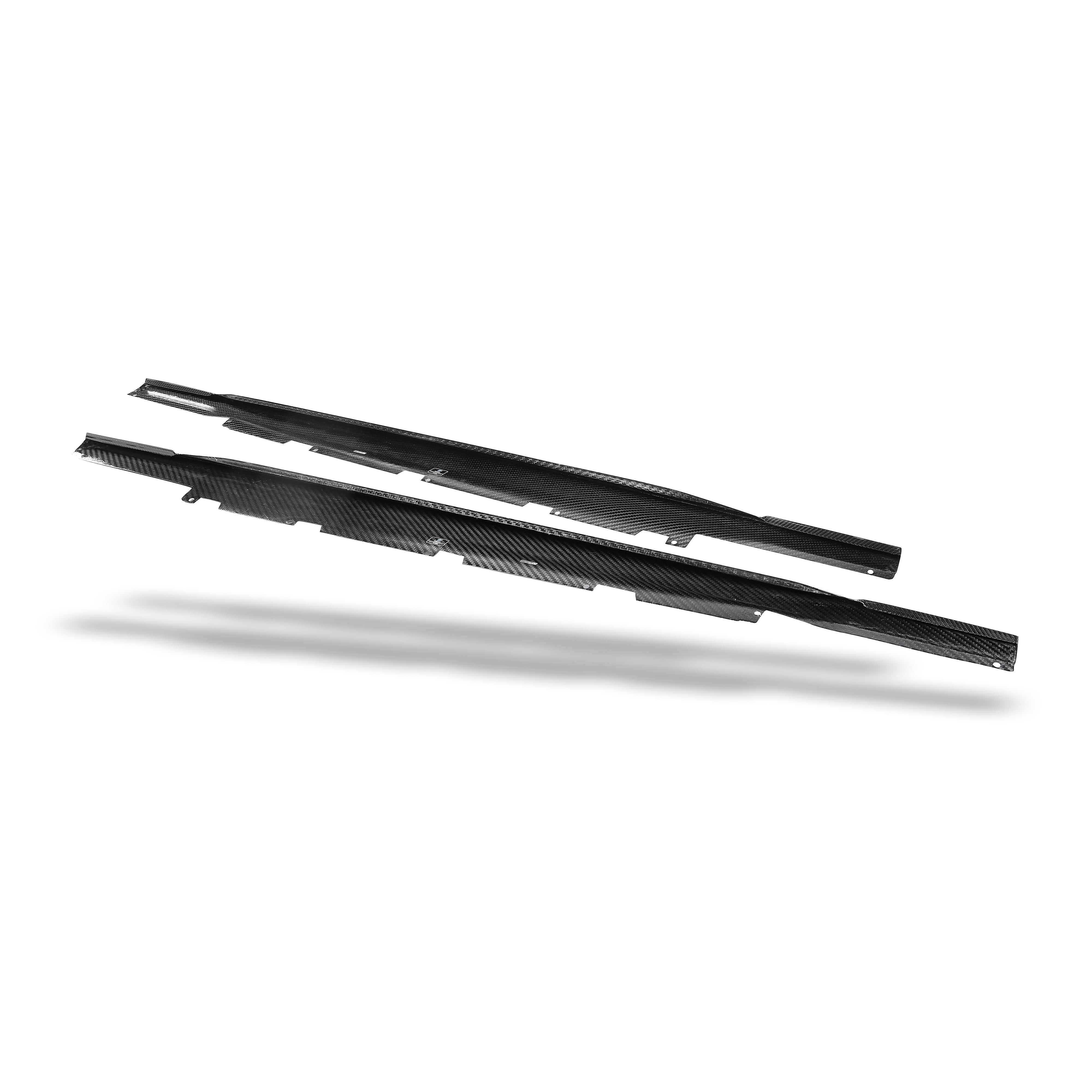 RevoZport Carbon Fiber Side Skirts Compatible With Audi RS7 C8