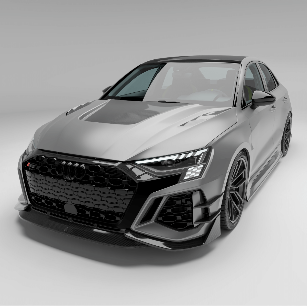 RevoZport Carbon Fiber Front Grill Compatible With Audi RS3 8Y Limousine