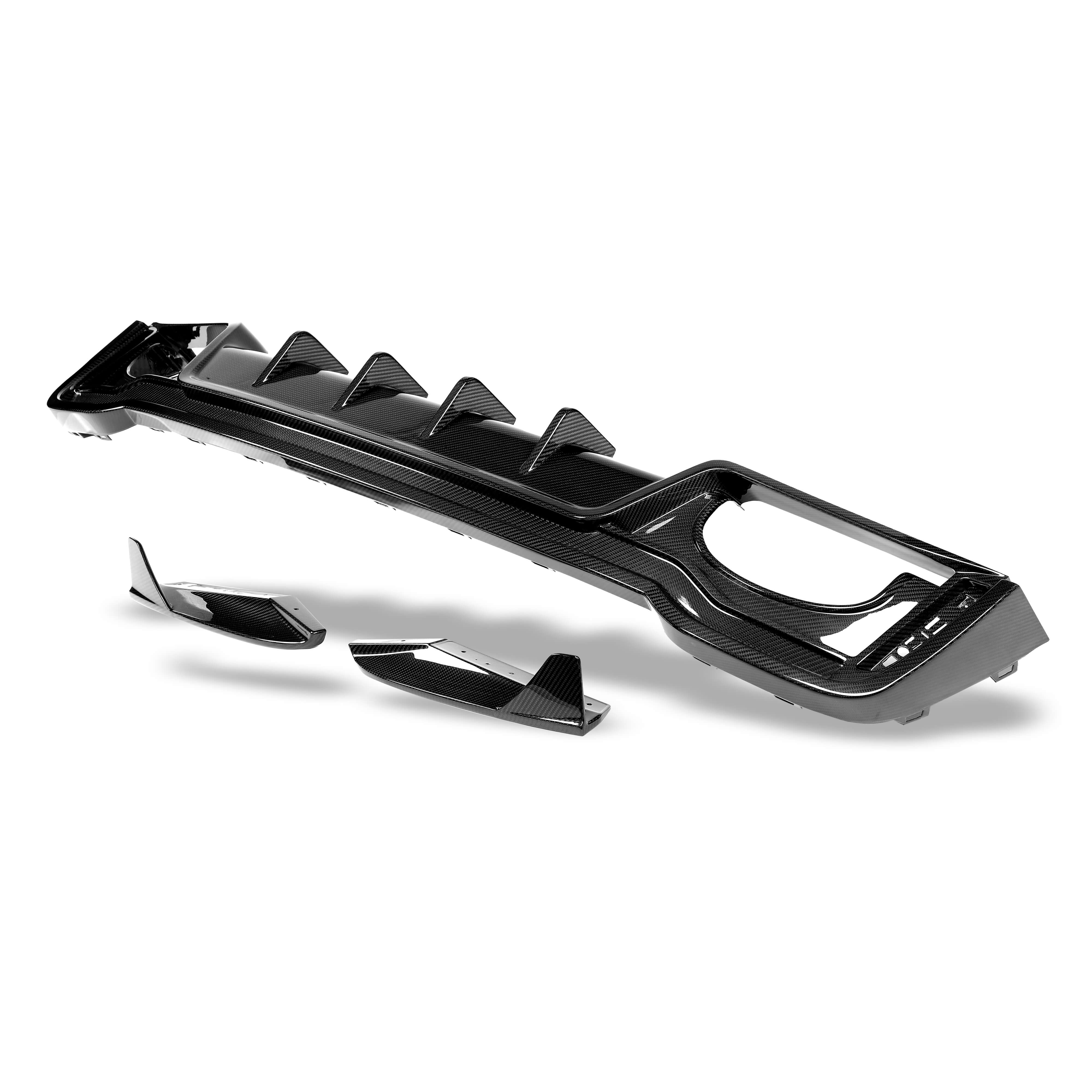 RevoZport Carbon Fiber Rear Diffuser Compatible With Audi RS6 C8