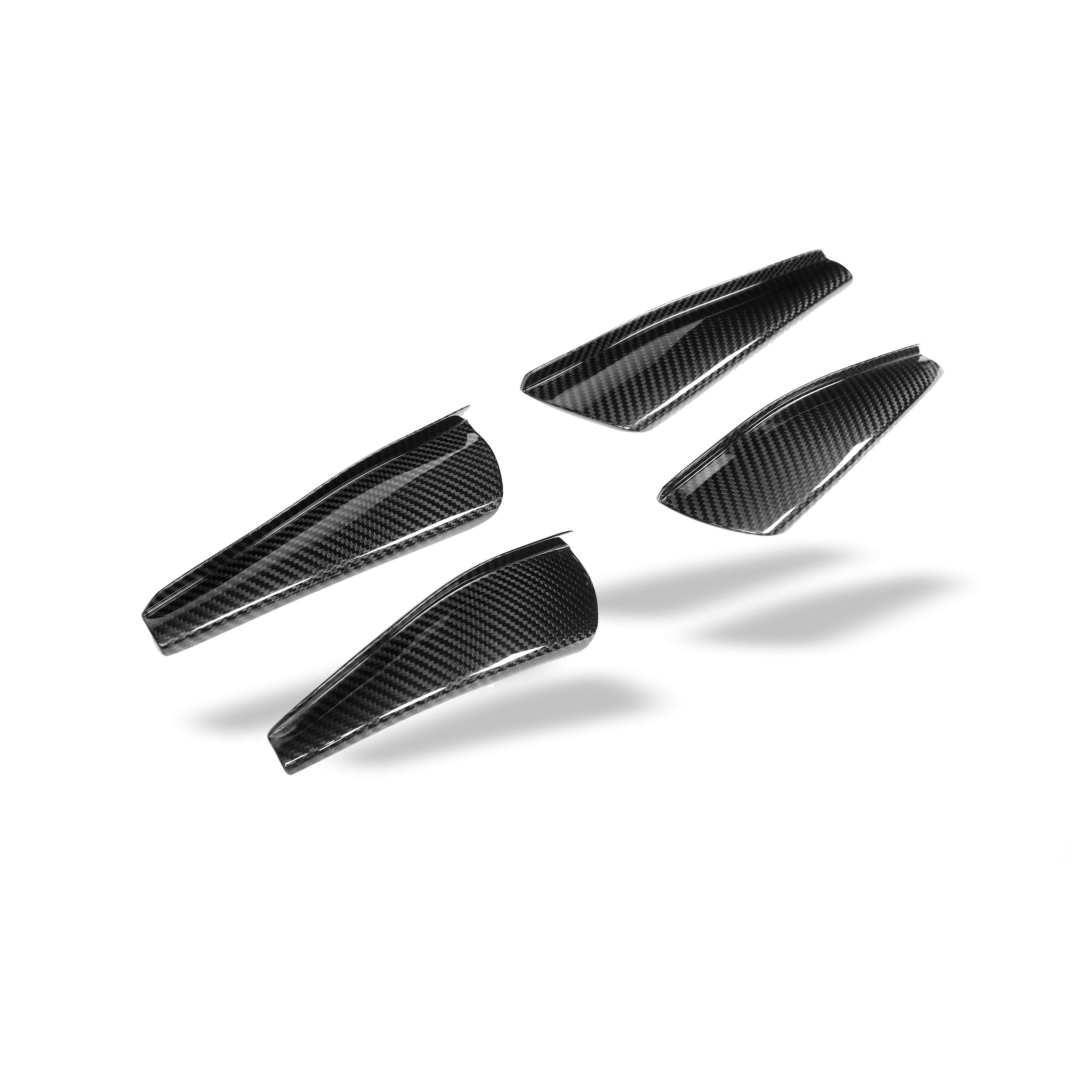 RevoZport Carbon Fiber Aero Front Bumper Canards Compatible With BMW M2 G87