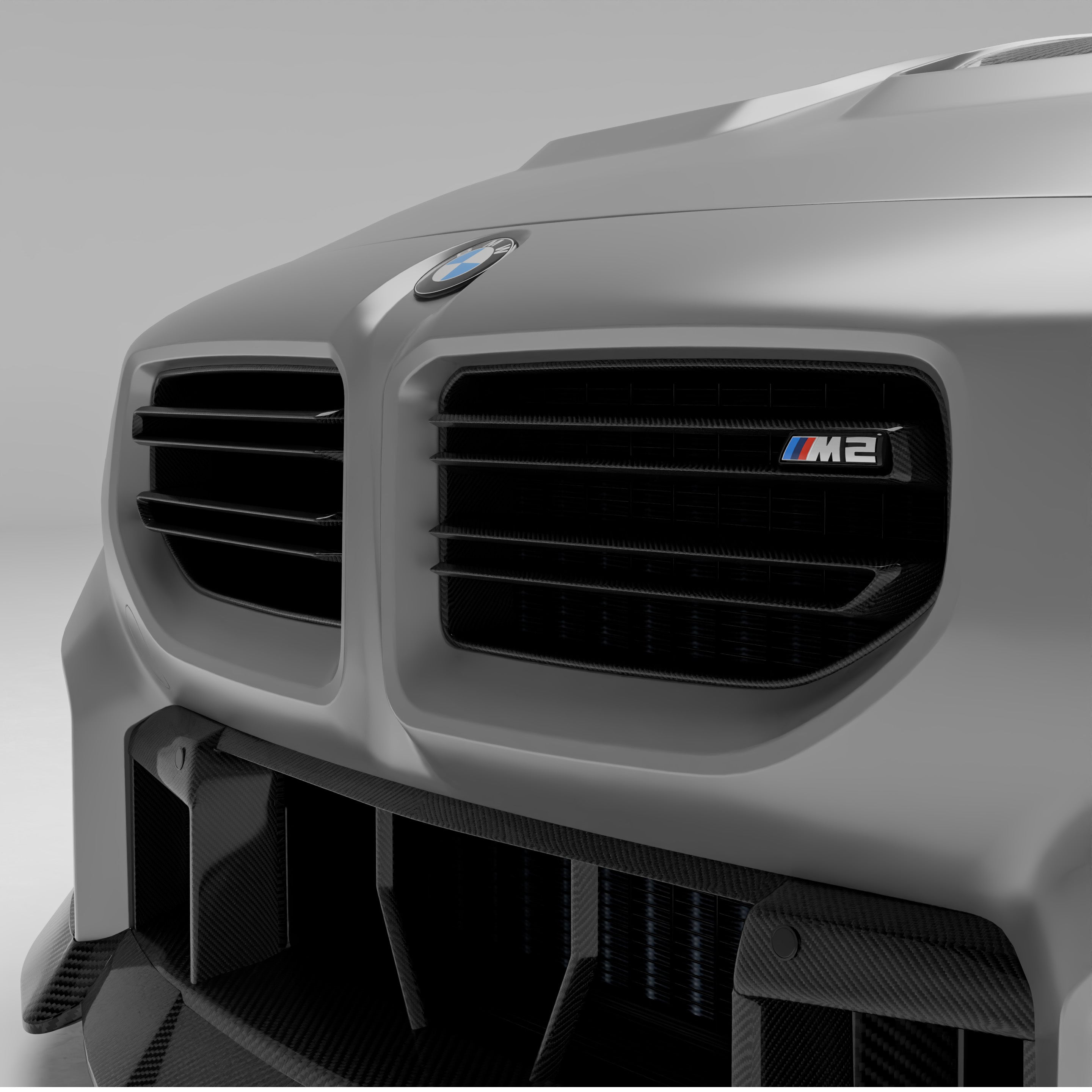 RevoZport Carbon Fiber Front Grill Compatible With BMW M2 G87