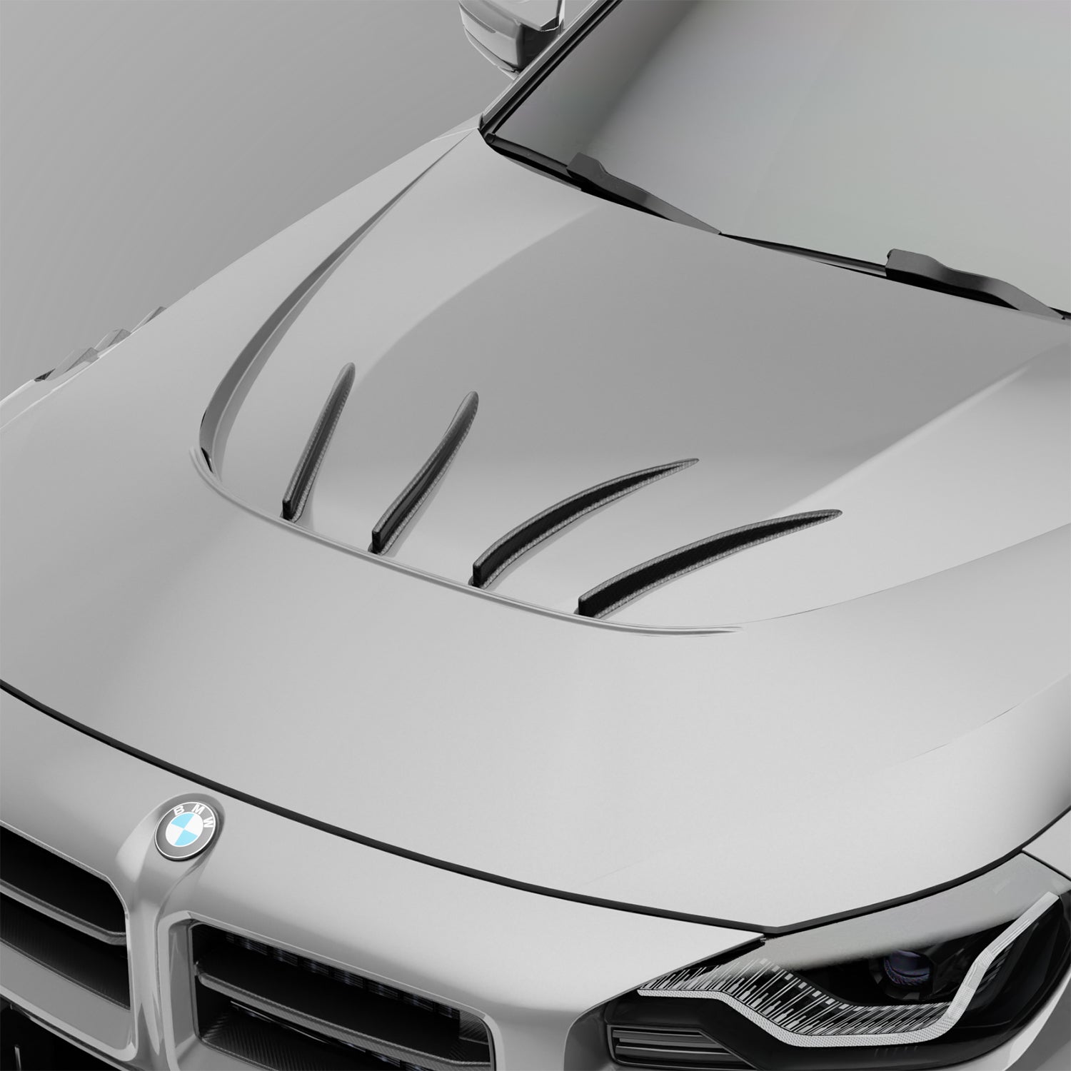 RevoZport Carbon Fiber Race Car Hood Strakes Compatible With BMW M2 G87