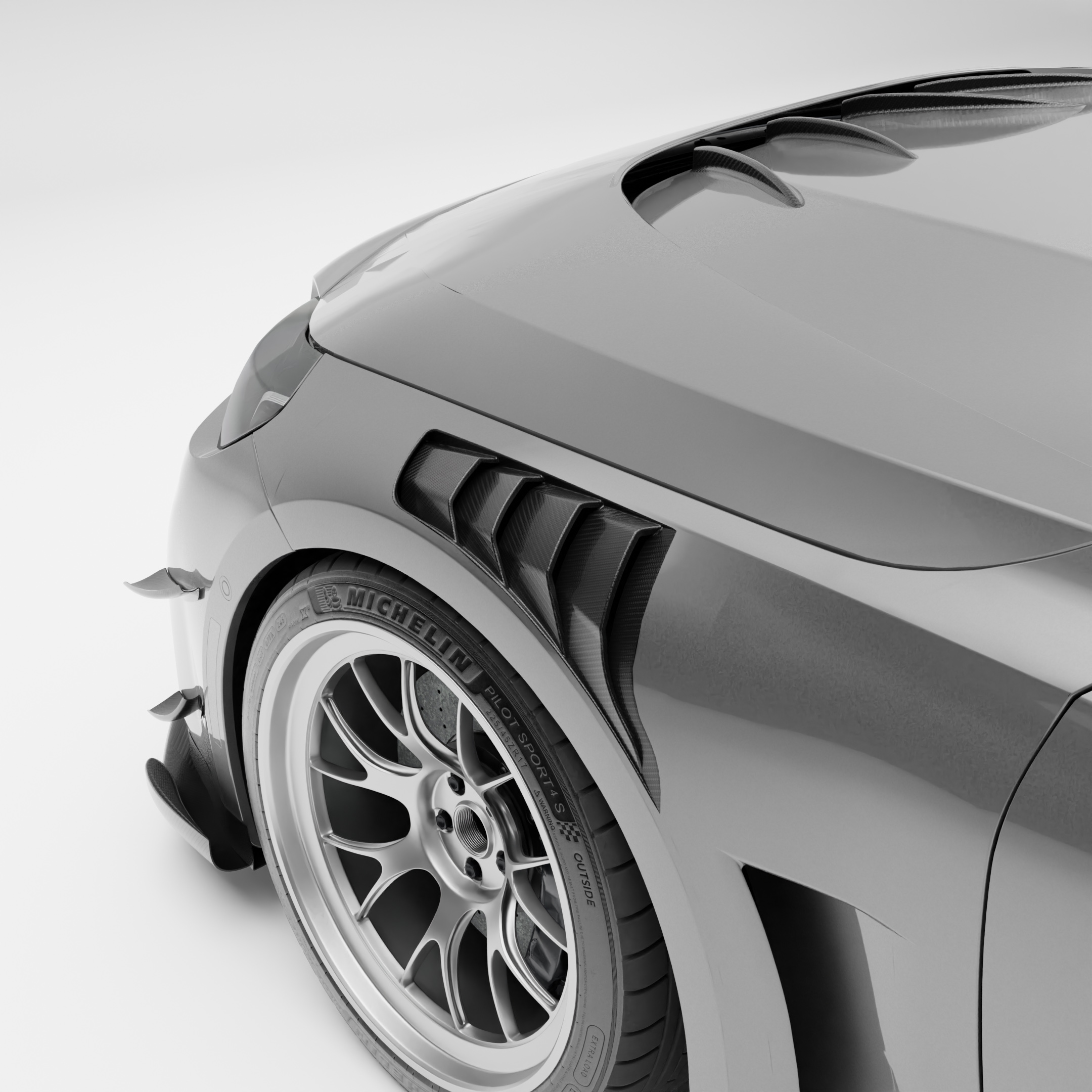 RevoZport Carbon Fiber Hybrid Front Fenders Compatible With BMW M2 G87