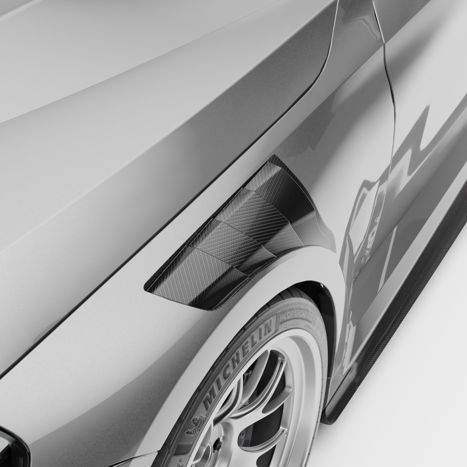 RevoZport Carbon Fiber Hybrid Front Fenders Compatible With BMW M2 G87