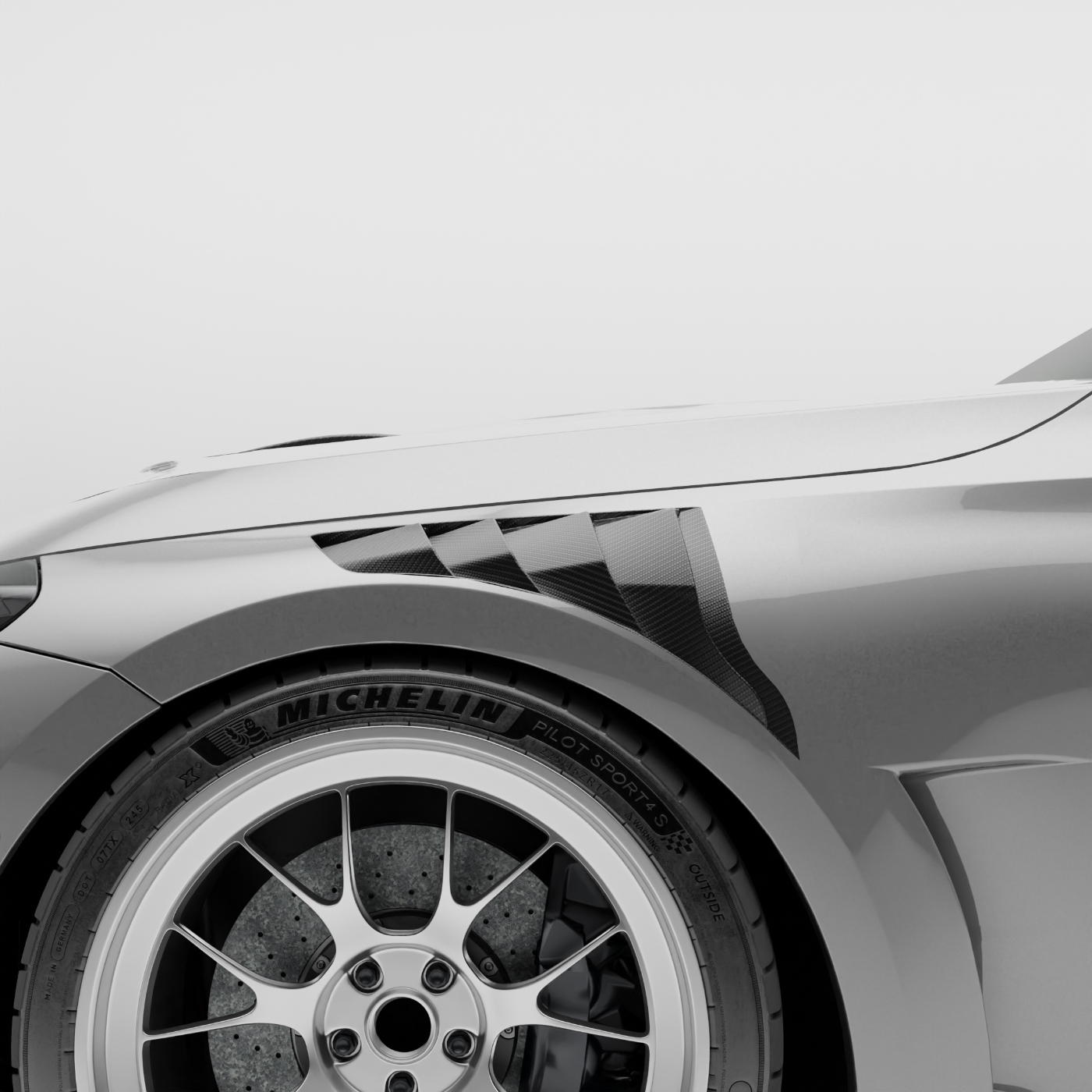 RevoZport Carbon Fiber Hybrid Front Fenders Compatible With BMW M2 G87