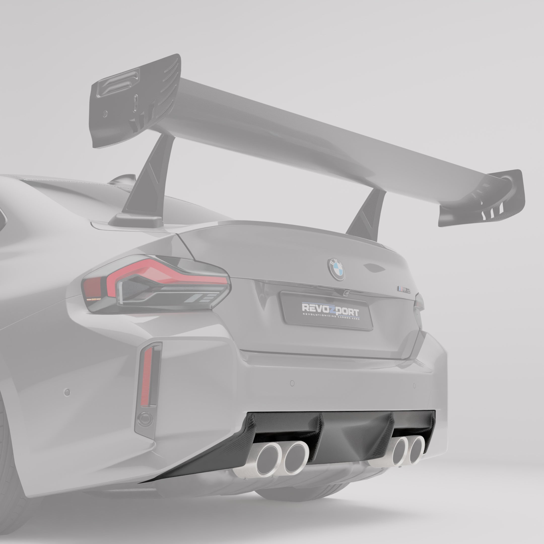 RevoZport Carbon Fiber OEM Replacement Diffuser Compatible With BMW M2 G87
