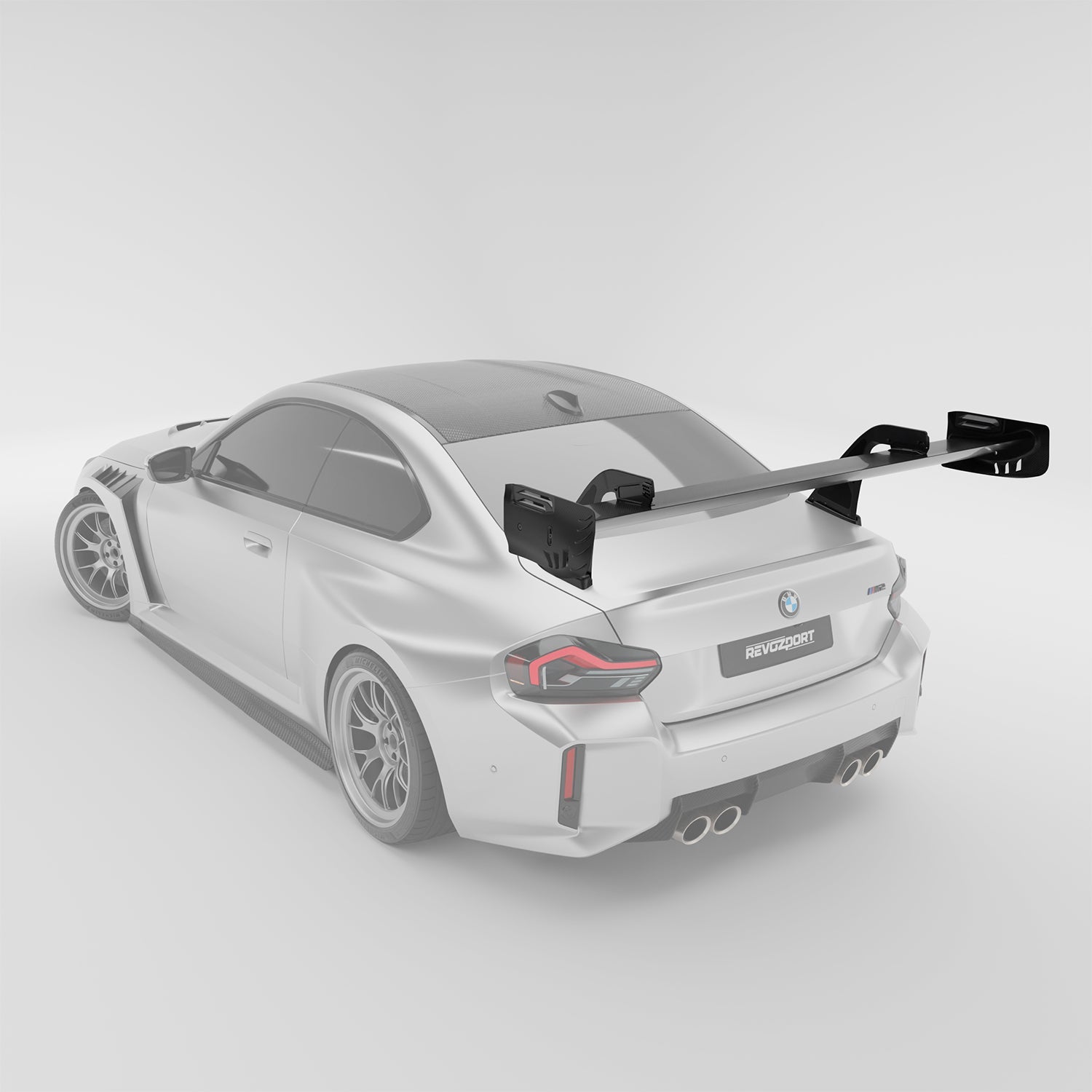 RevoZport Carbon Fiber Race Rear Wing Compatible With BMW M2 G87