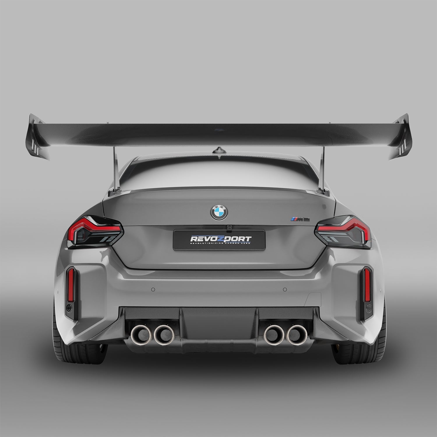 RevoZport Carbon Fiber Race Rear Wing Compatible With BMW M2 G87