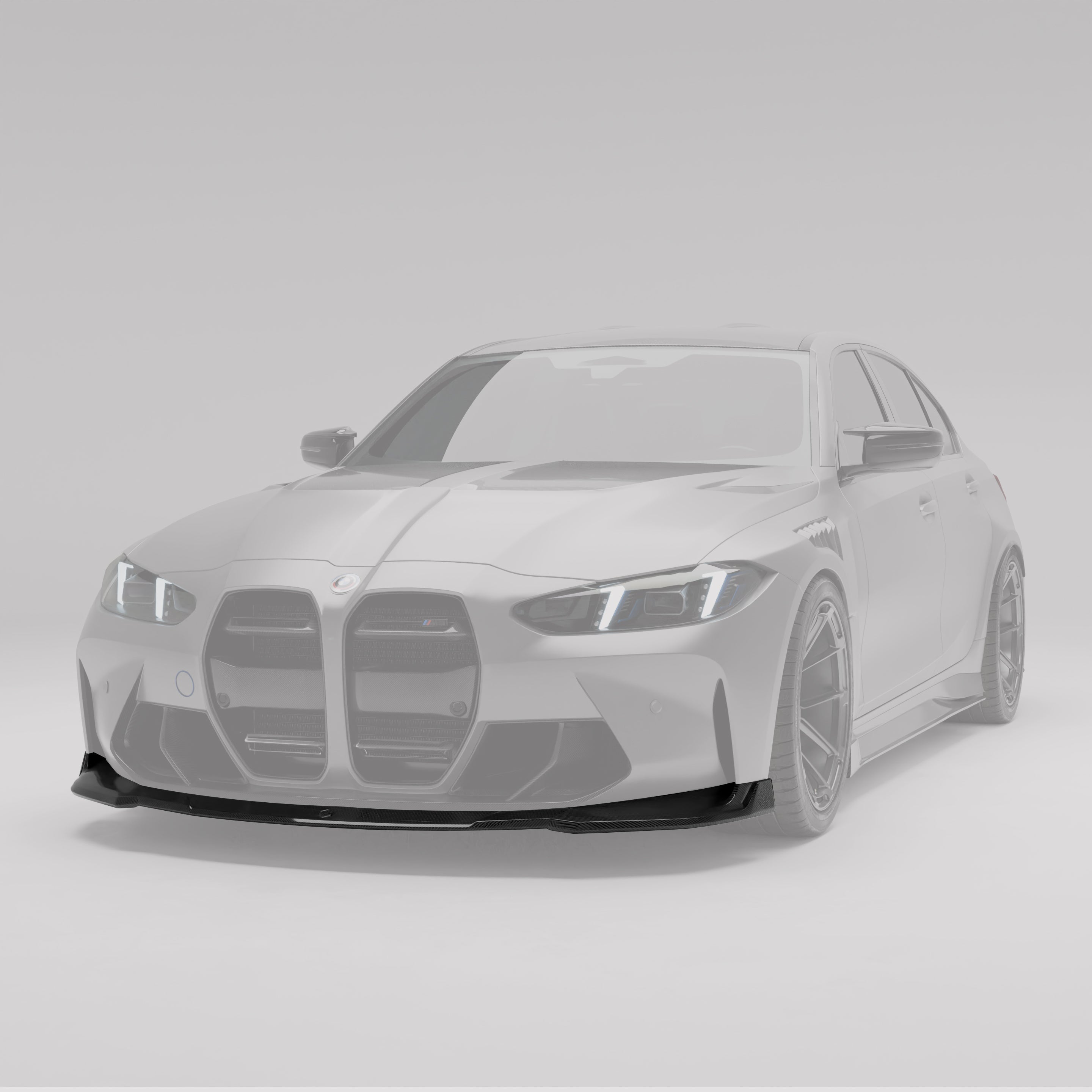 RevoZport Carbon Fiber Front Lip Compatible With BMW M3 G80