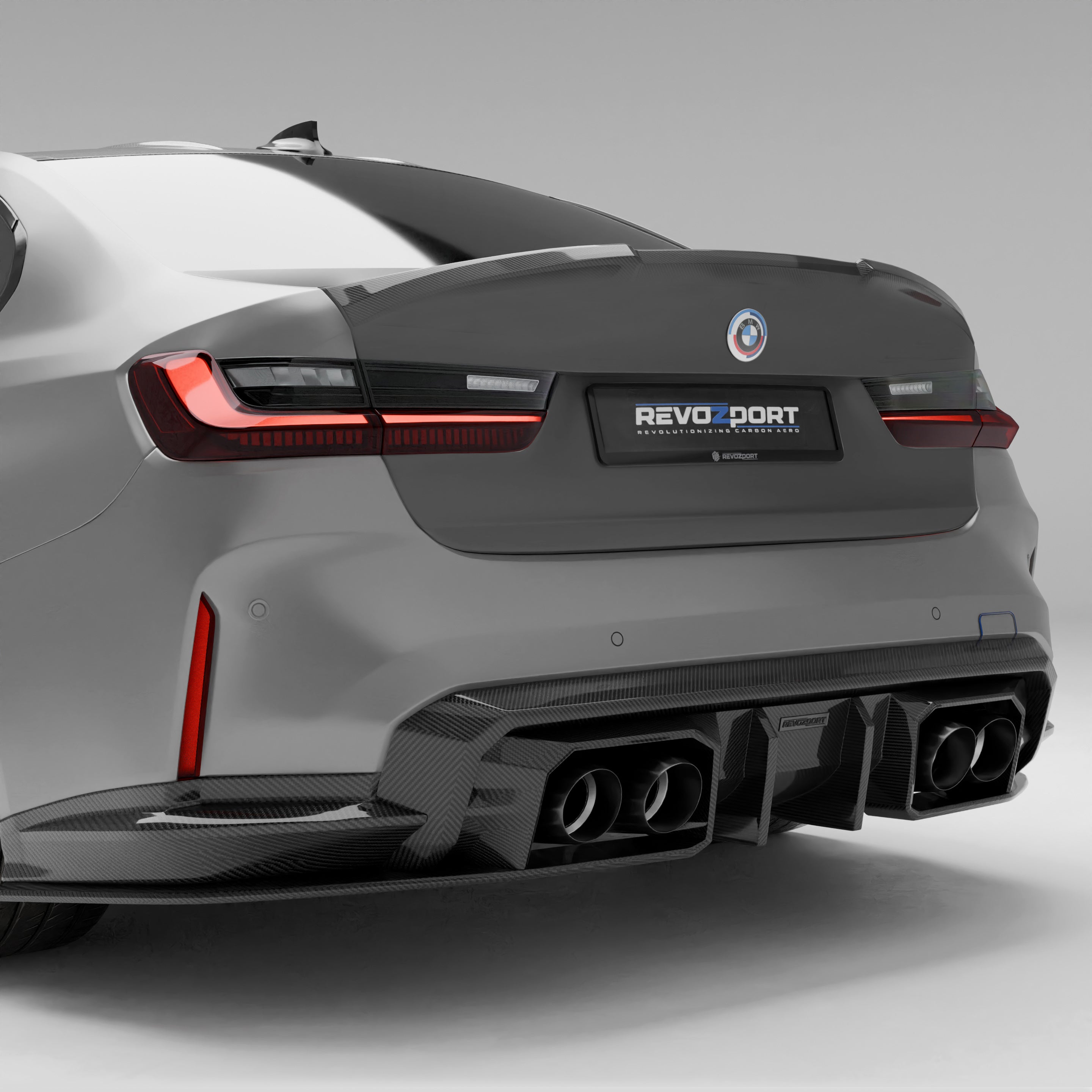 RevoZport Carbon Fiber Rear Trunk Compatible With BMW M3 G80