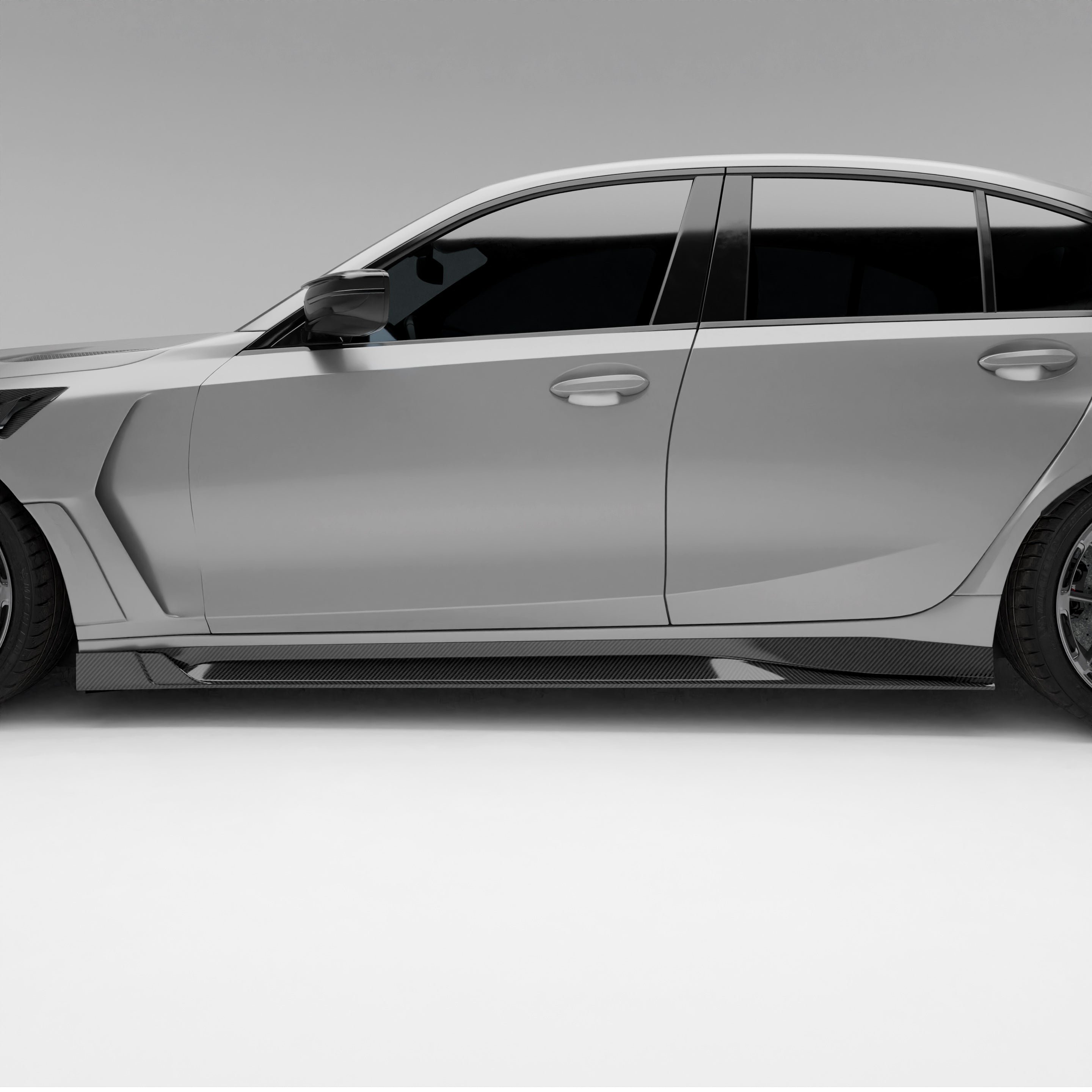 RevoZport Carbon Fiber Side Skirts Compatible With BMW M3 G80