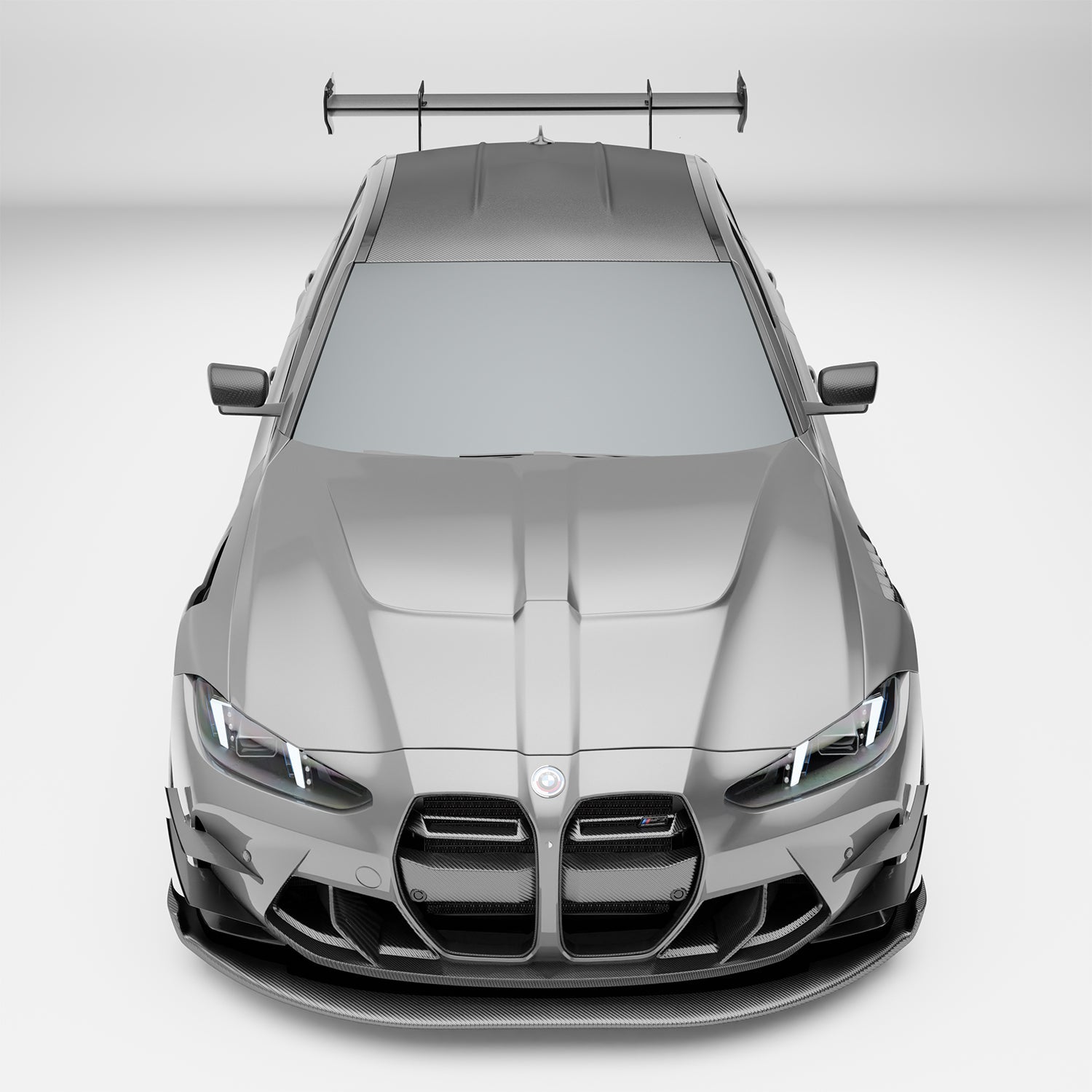RevoZport Carbon Fiber Aero Splitter & Air Dam Compatible With BMW M3 G80