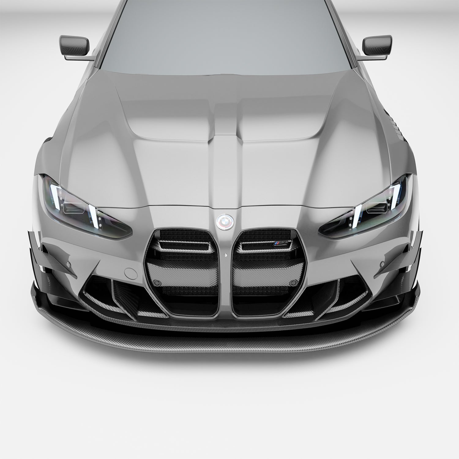 RevoZport Carbon Fiber Aero Splitter & Air Dam Compatible With BMW M3 G80