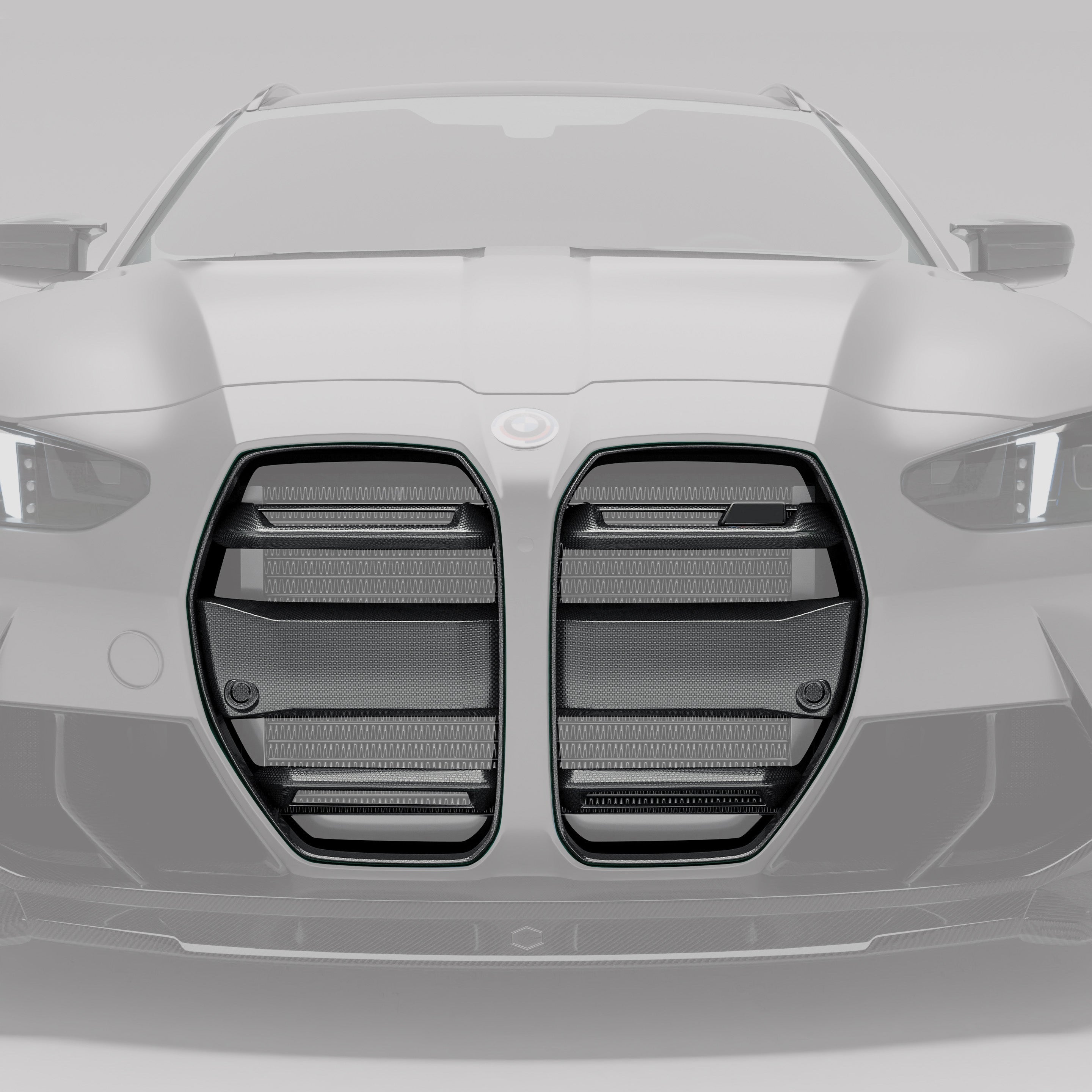 RevoZport Carbon Fiber Front Grill ( without ACC) Compatible With BMW M3 G81