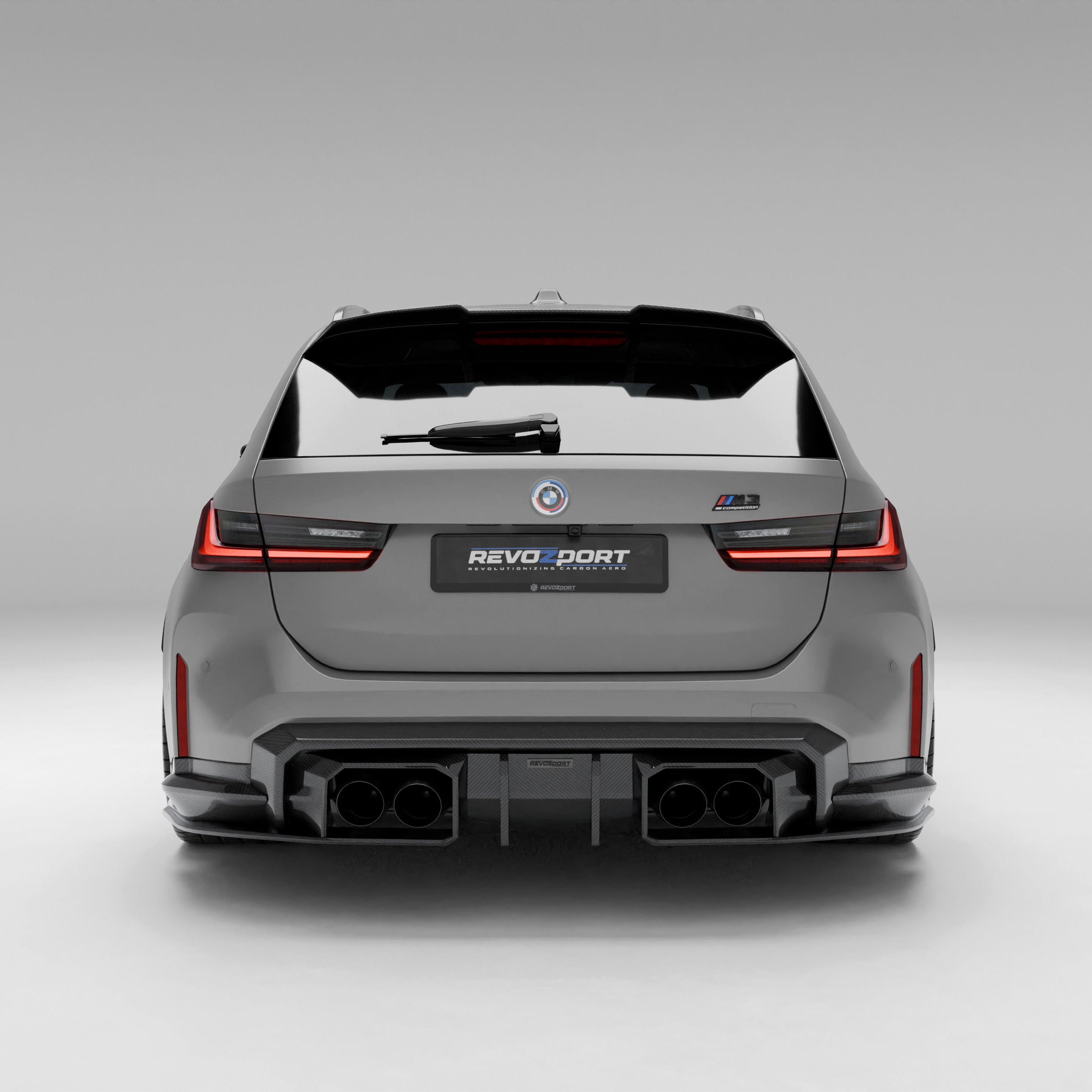 RevoZport Carbon Fiber Rear Diffuser Compatible With BMW M3 G81