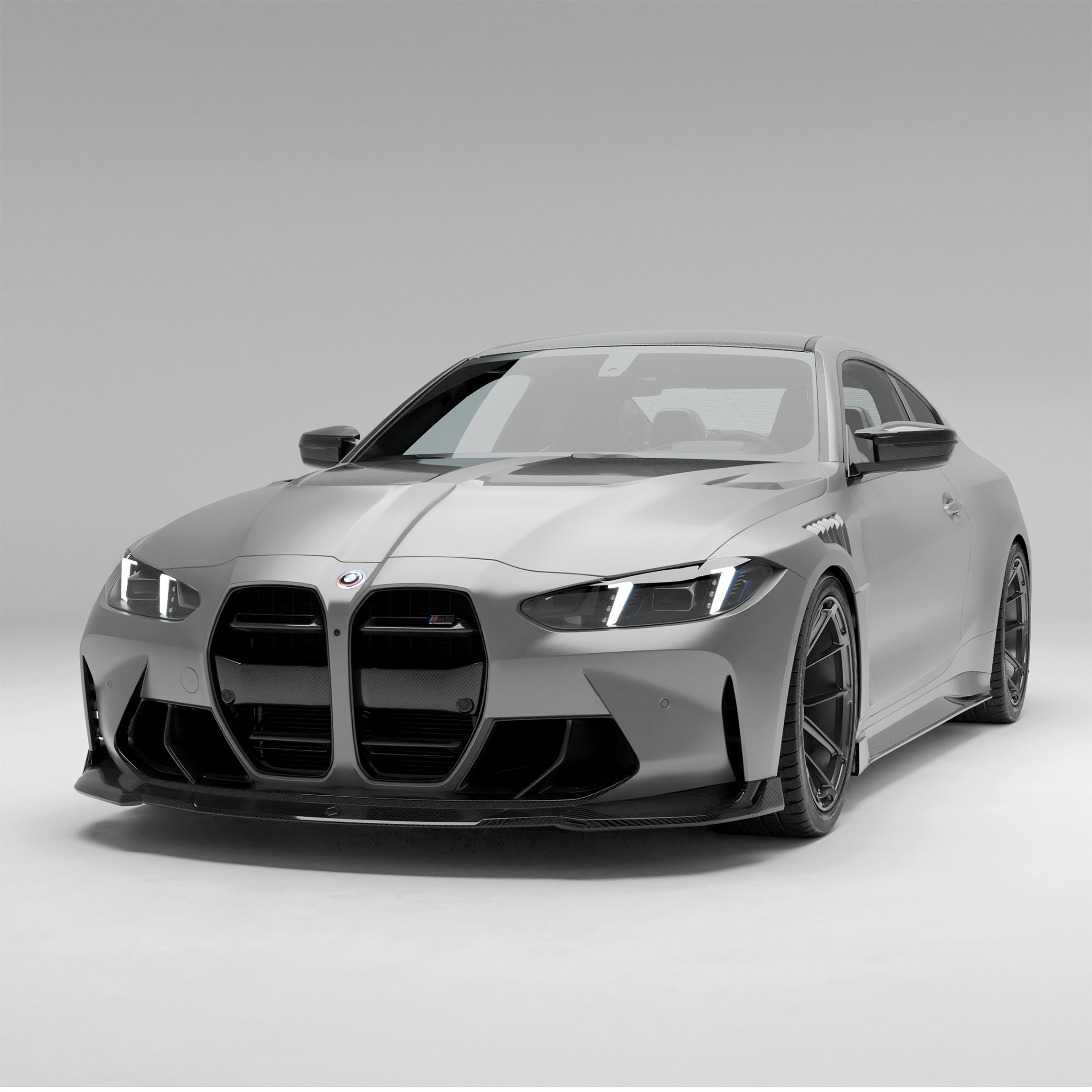 RevoZport Carbon Fiber Front Lip Compatible With BMW M4 G82