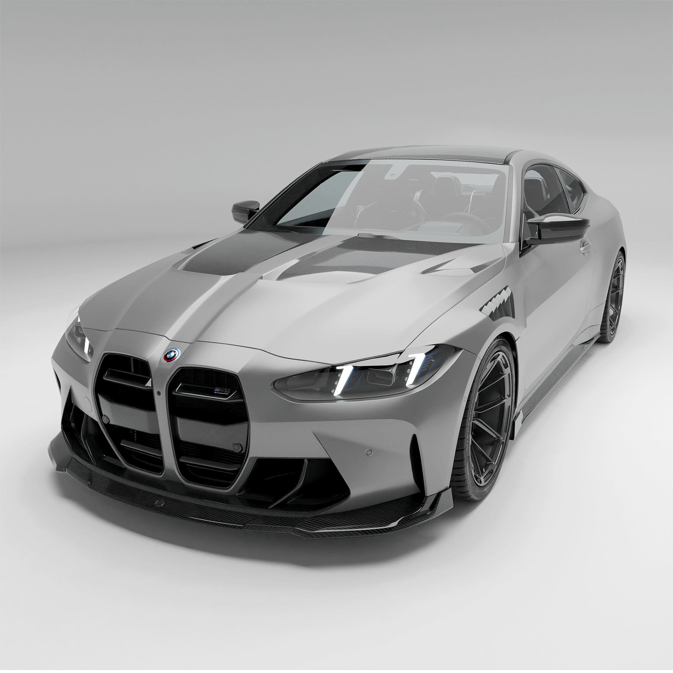 RevoZport Carbon Fiber Front Lip Compatible With BMW M4 G82