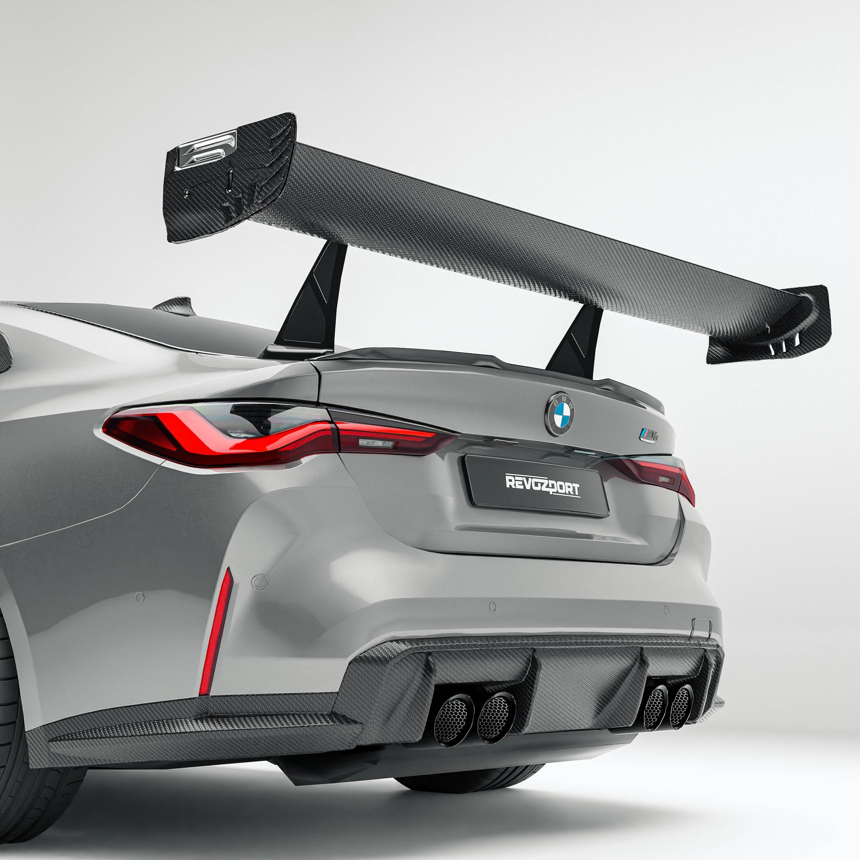 RevoZport Carbon Fiber Rear Wing Compatible With BMW M4 G82