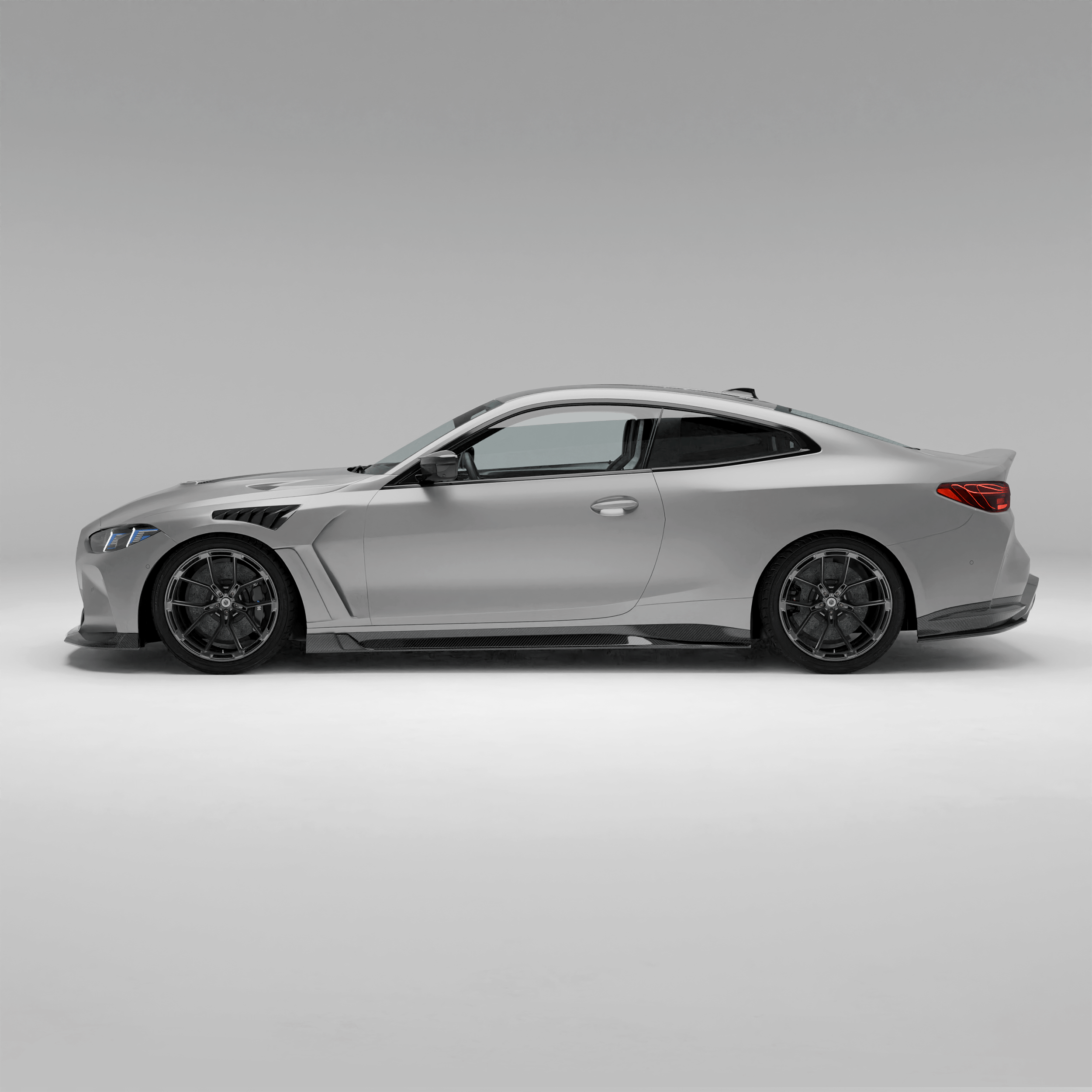 RevoZport Carbon Fiber Side Skirts Compatible With BMW M4 G82