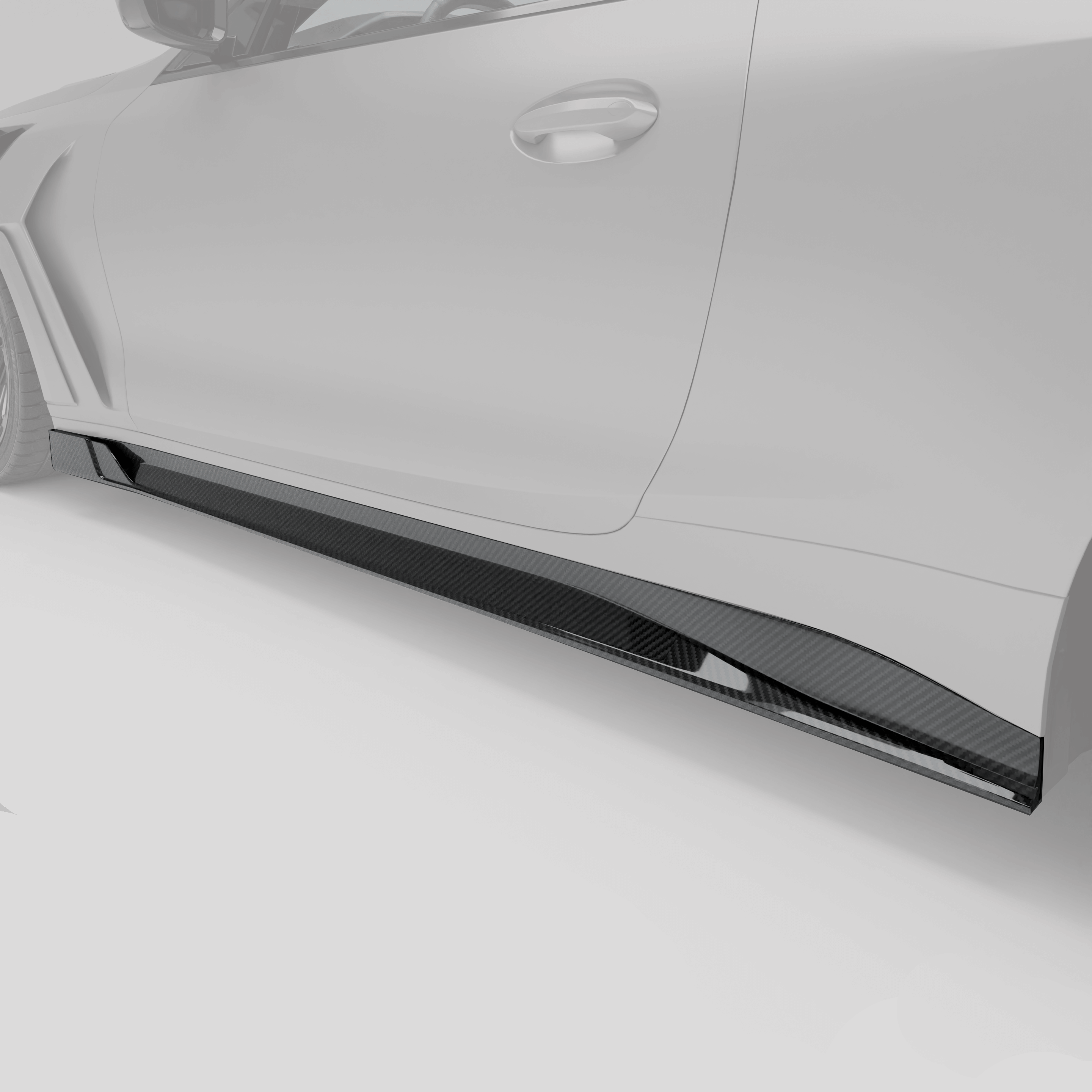 RevoZport Carbon Fiber Side Skirts Compatible With BMW M4 G82