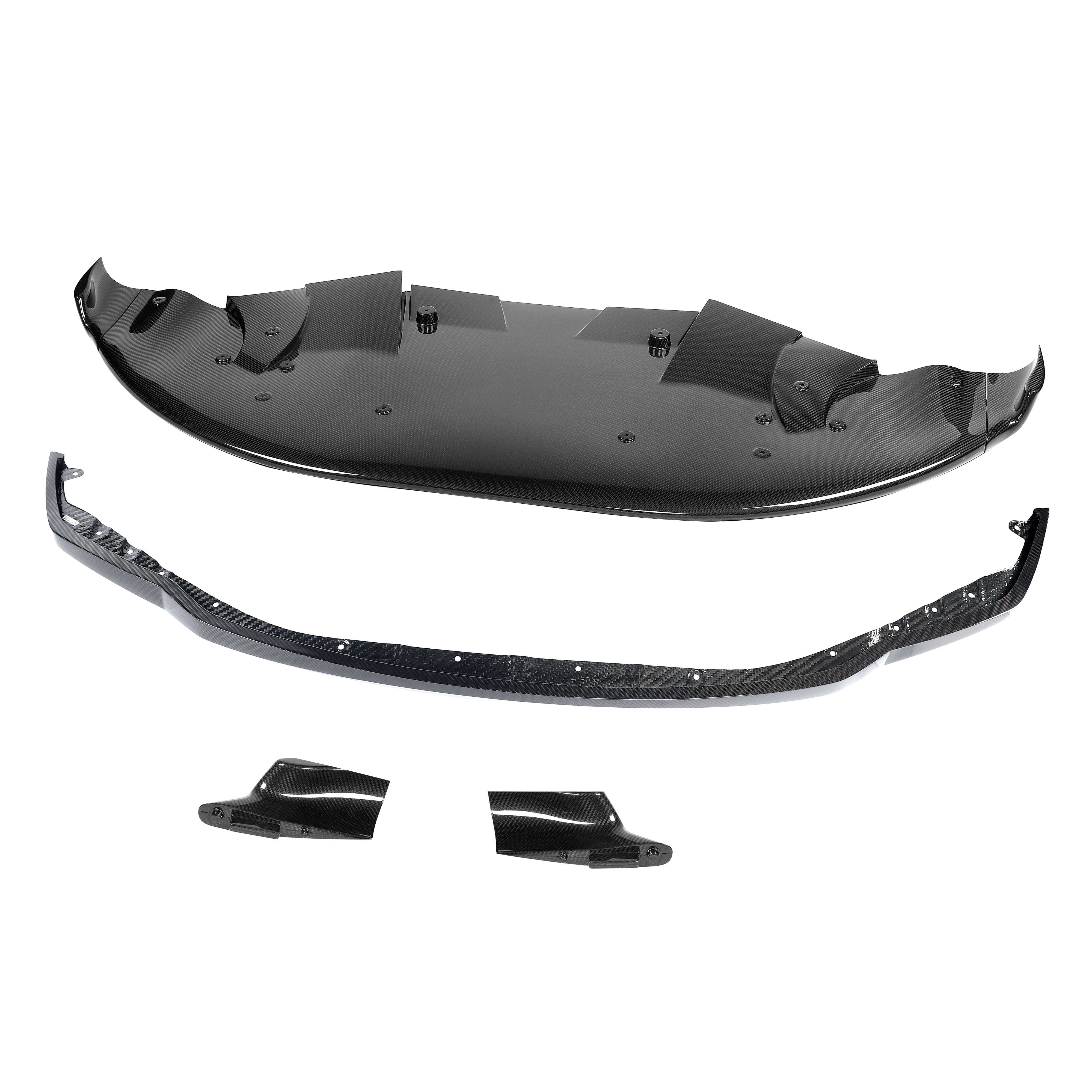 RevoZport Carbon Fiber Aero Splitter & Air Dam Compatible With BMW M3 G80