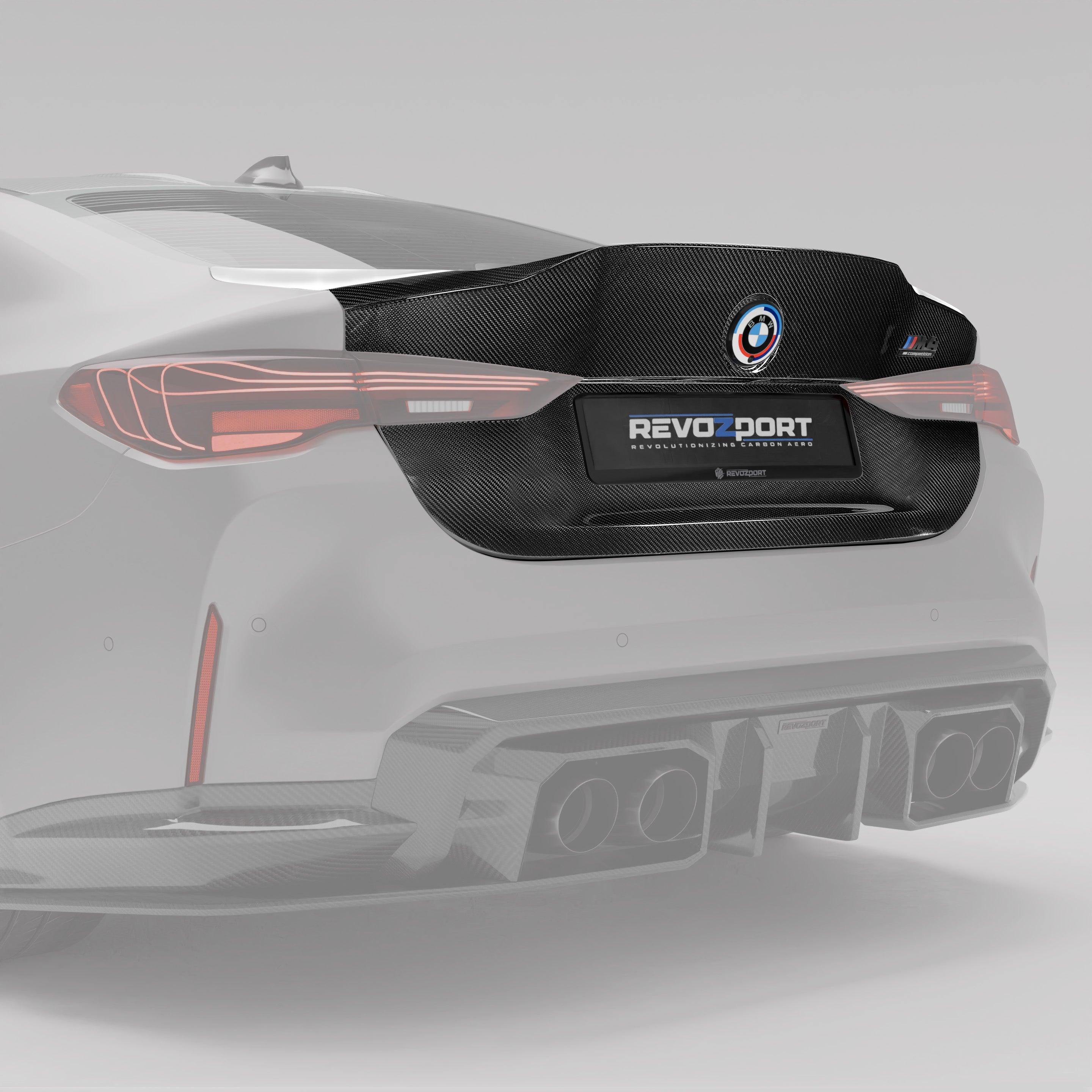 RevoZport Carbon Fiber Trunk Lid Compatible With BMW M4 G82