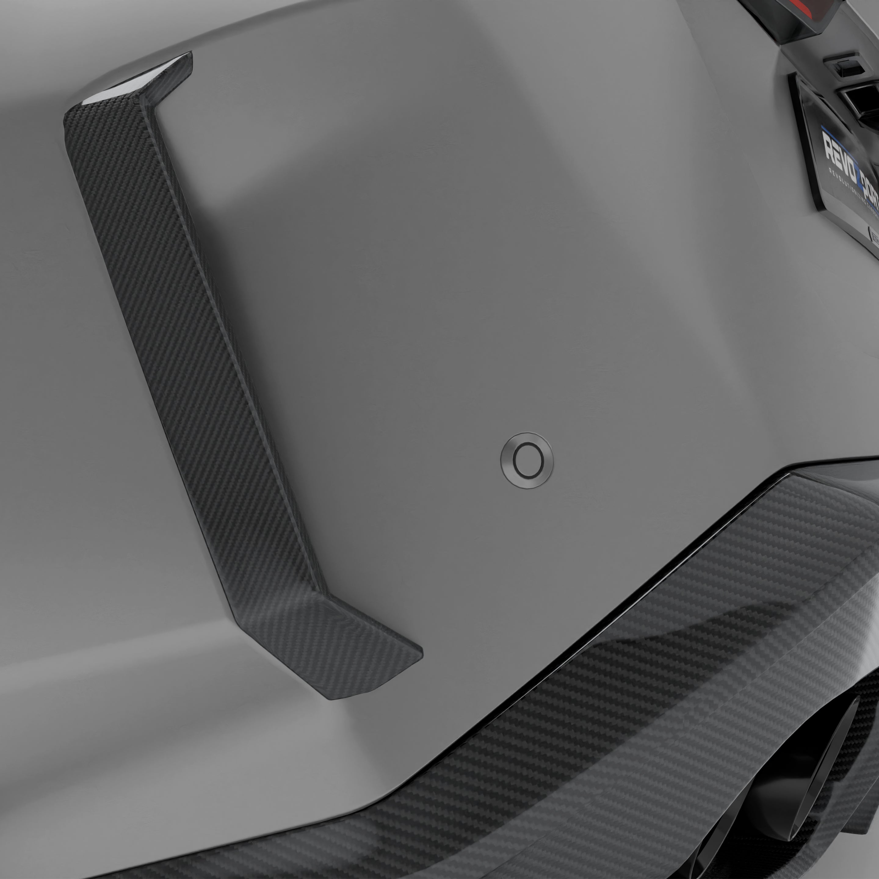 RevoZport Carbon Fiber Rear Canards Compatible With BMW M5 G90