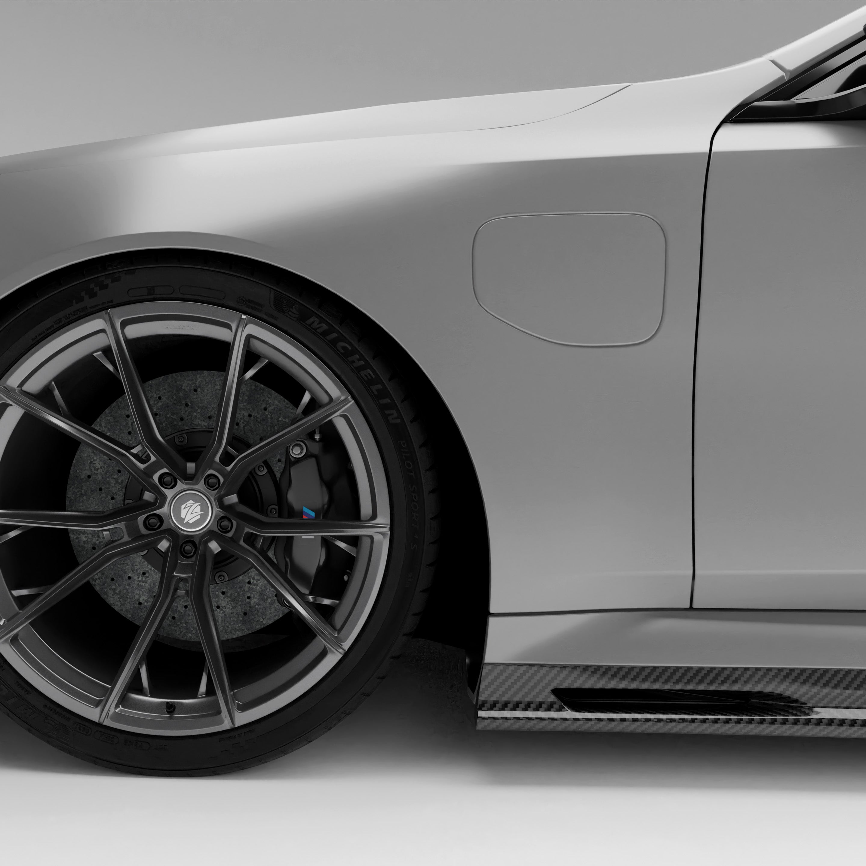 RevoZport Carbon Fiber Side Skirts Compatible With BMW M5 G90