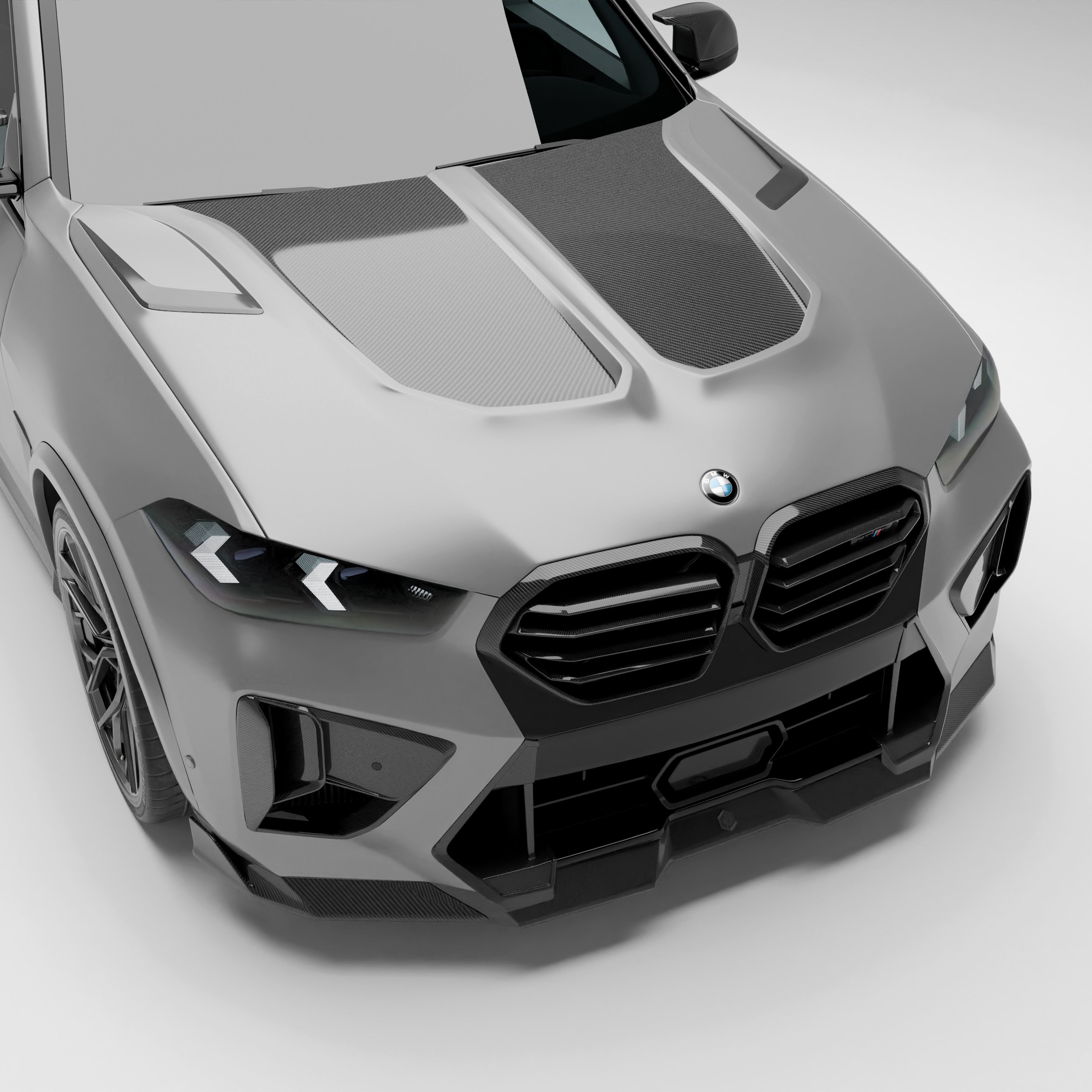 RevoZport Carbon Fiber Hood Compatible With BMW X5M F95 LCI