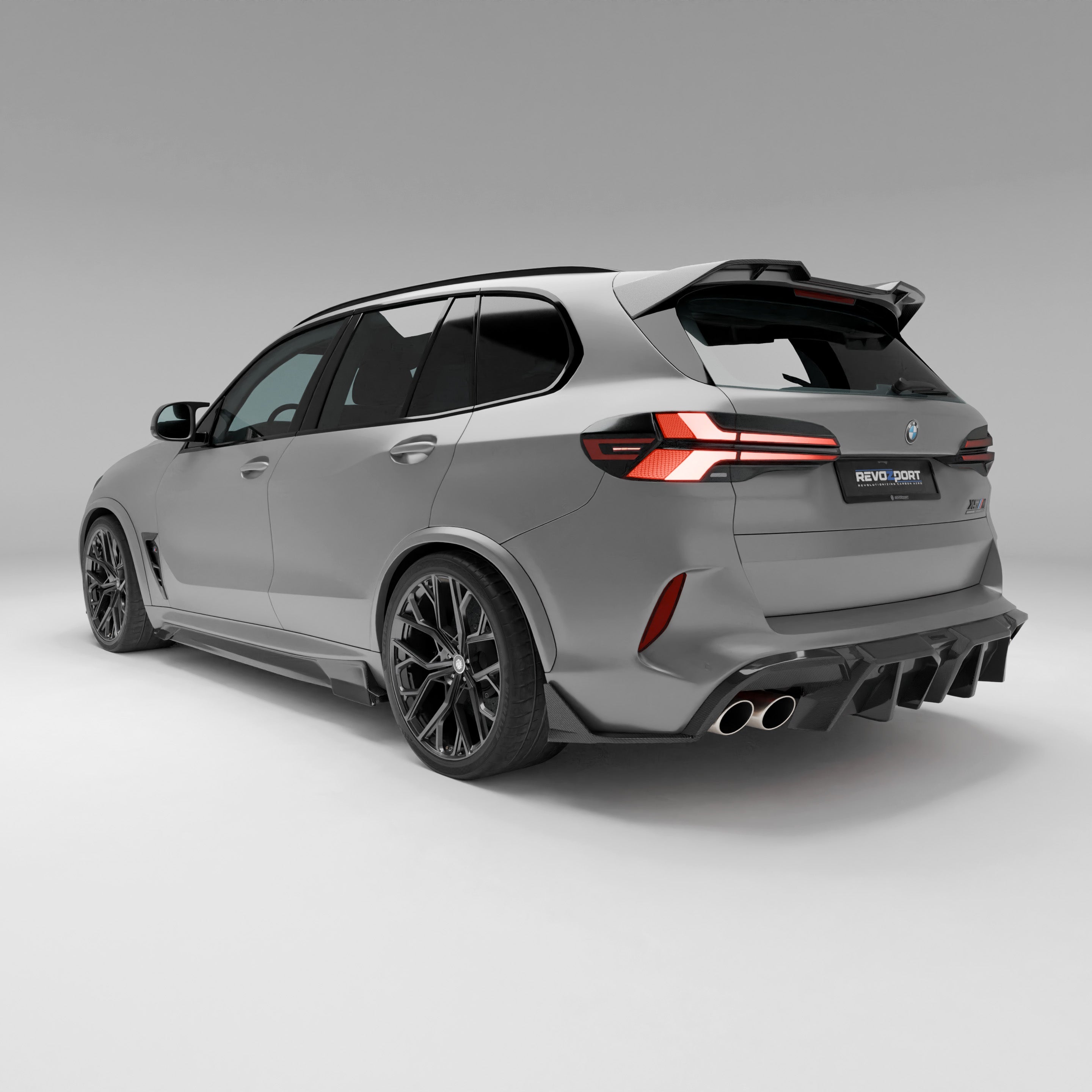 RevoZport Carbon Fiber Roof Spoiler Compatible With BMW X5M F95 LCI