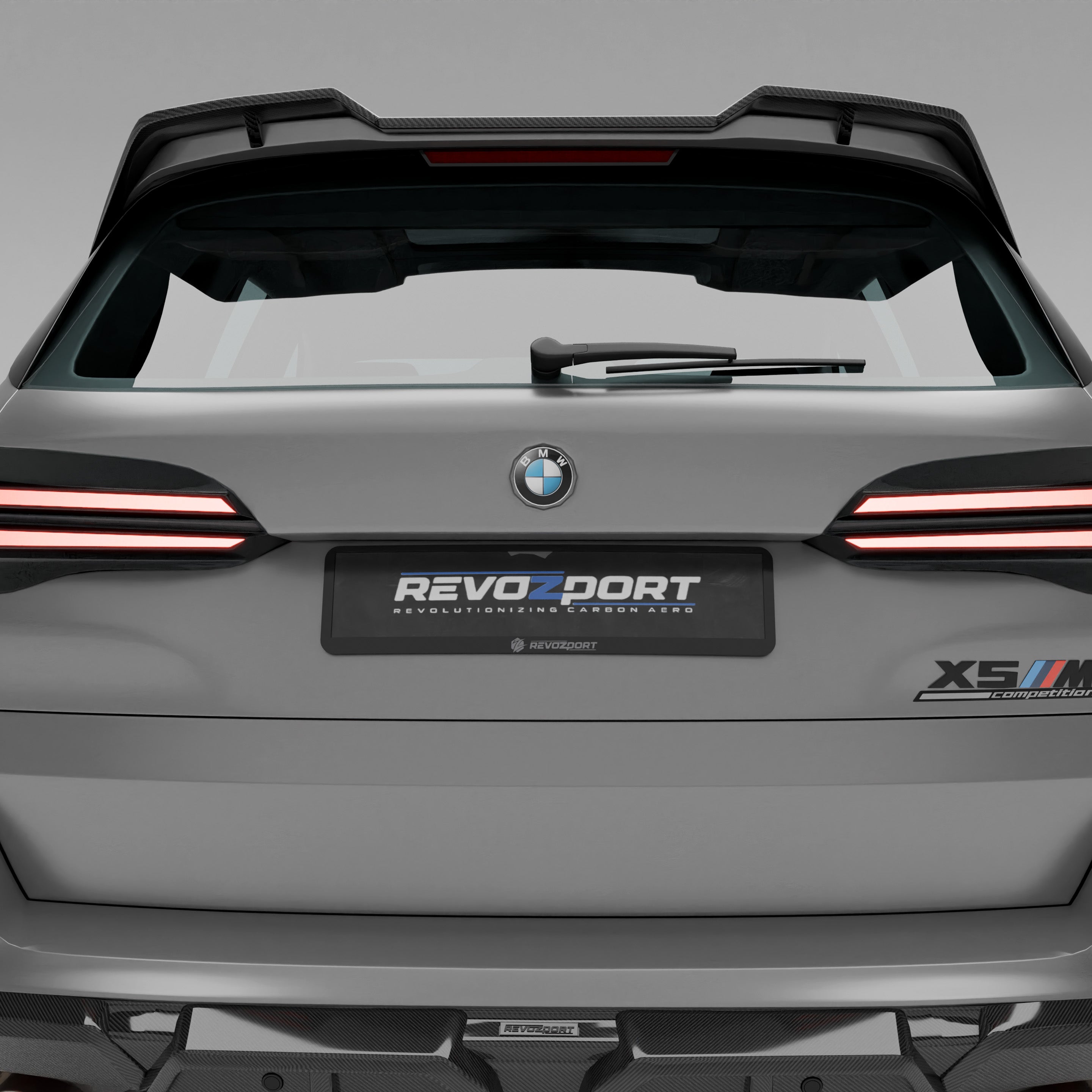 RevoZport Carbon Fiber Roof Spoiler Compatible With BMW X5M F95 LCI