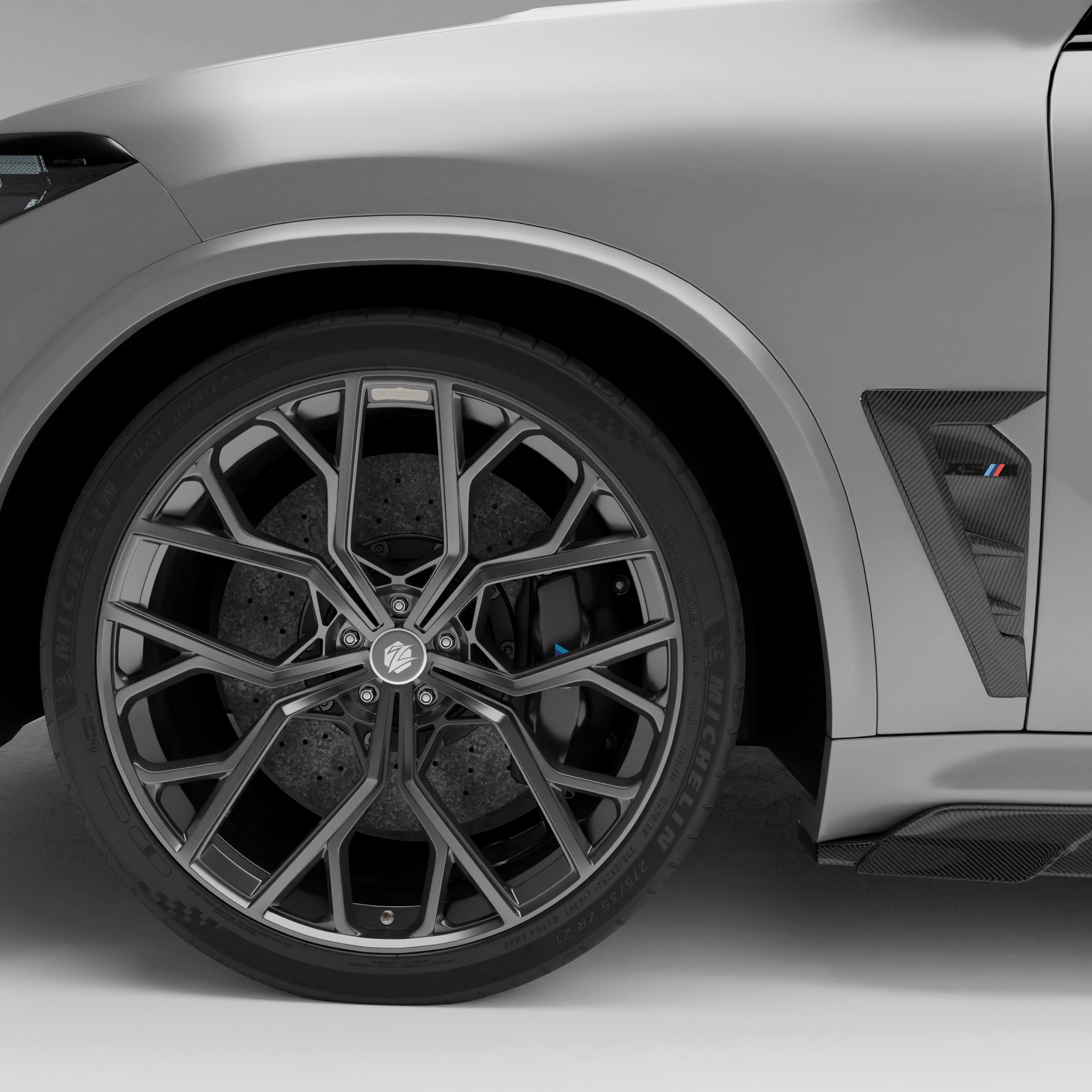RevoZport Carbon Fiber Side Vents Compatible With BMW X5M F95 LCI