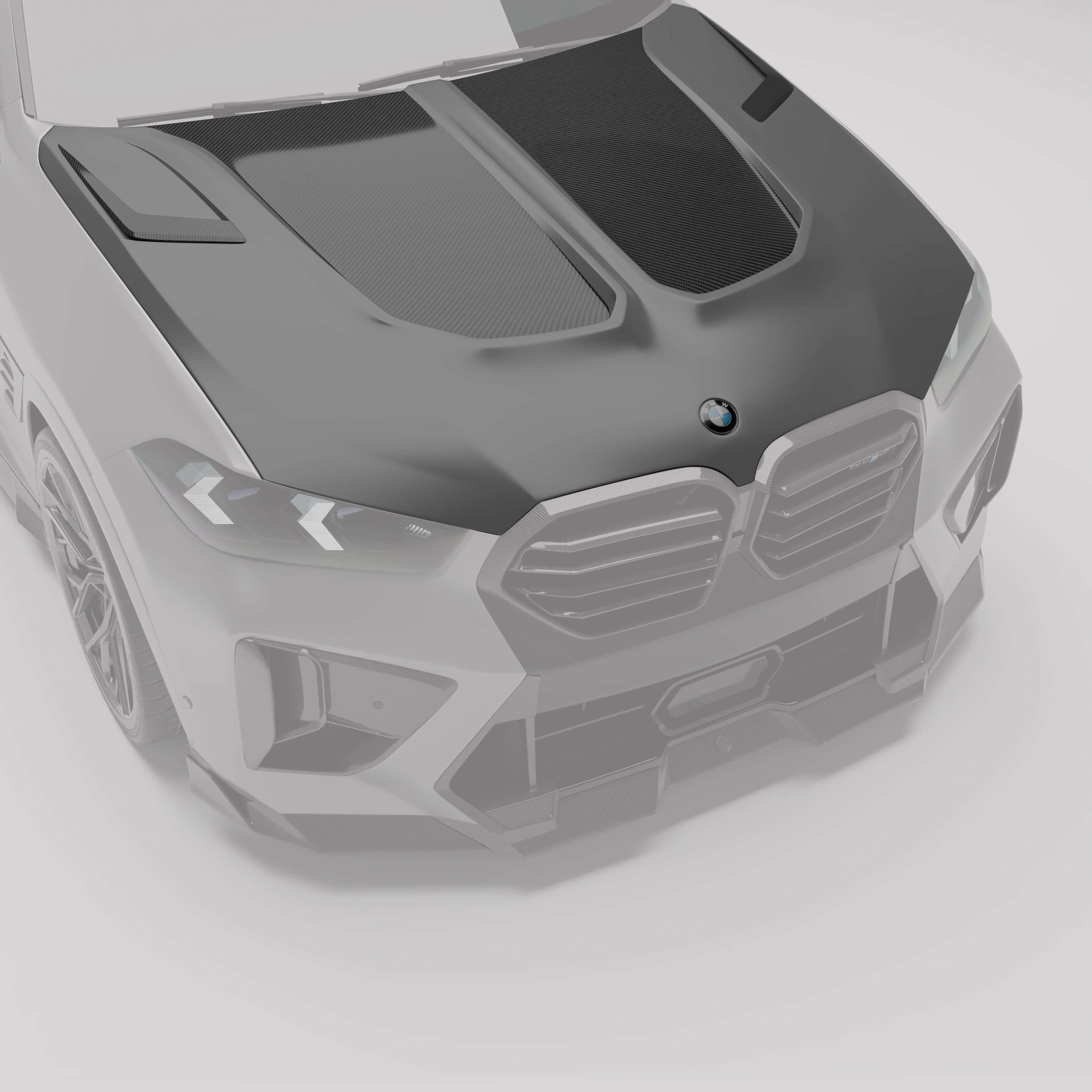 RevoZport Carbon Fiber Hood Compatible With BMW X6M F96 LCI
