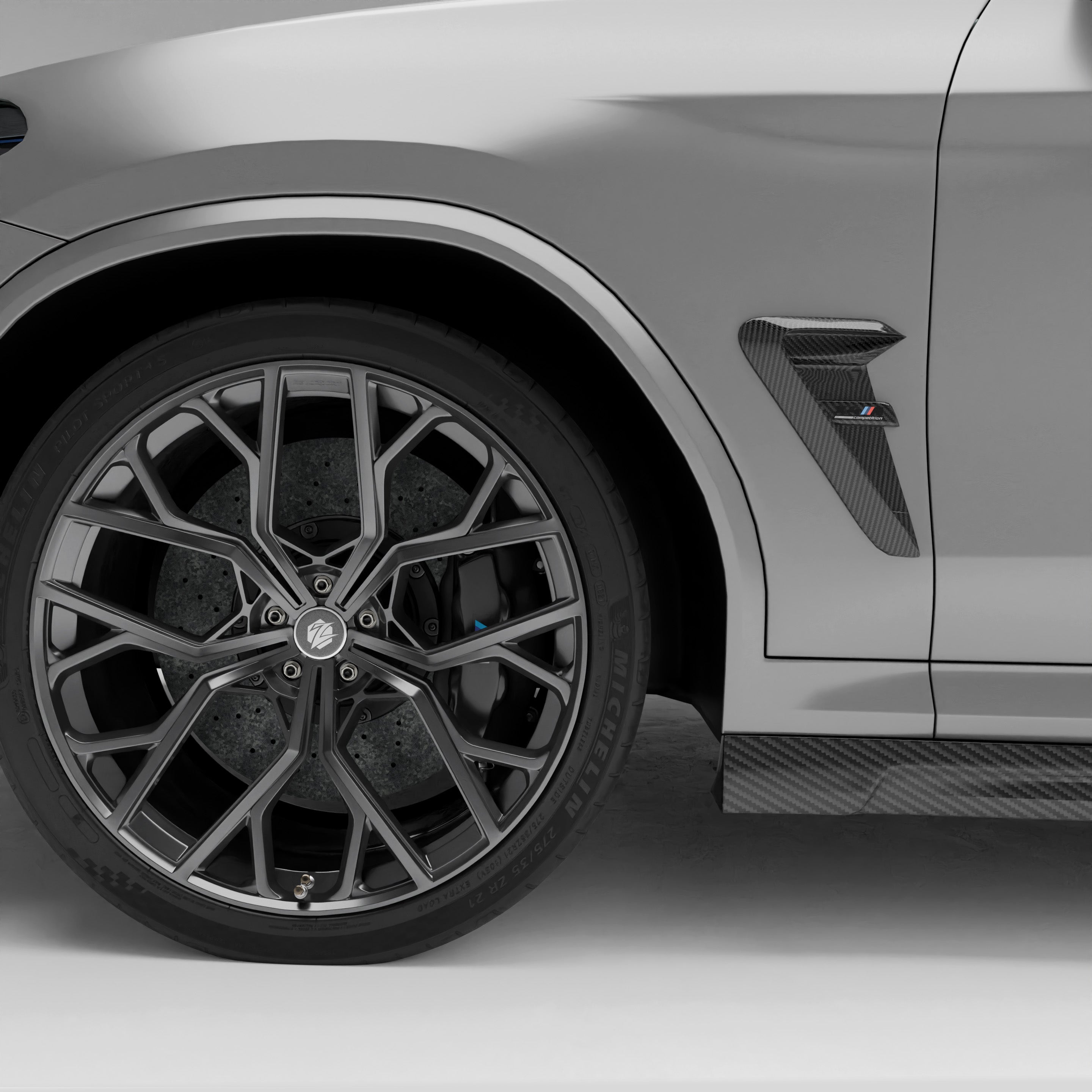 RevoZport Carbon Fiber Side Fender Vents Compatible With BMW X4M F98 LCI