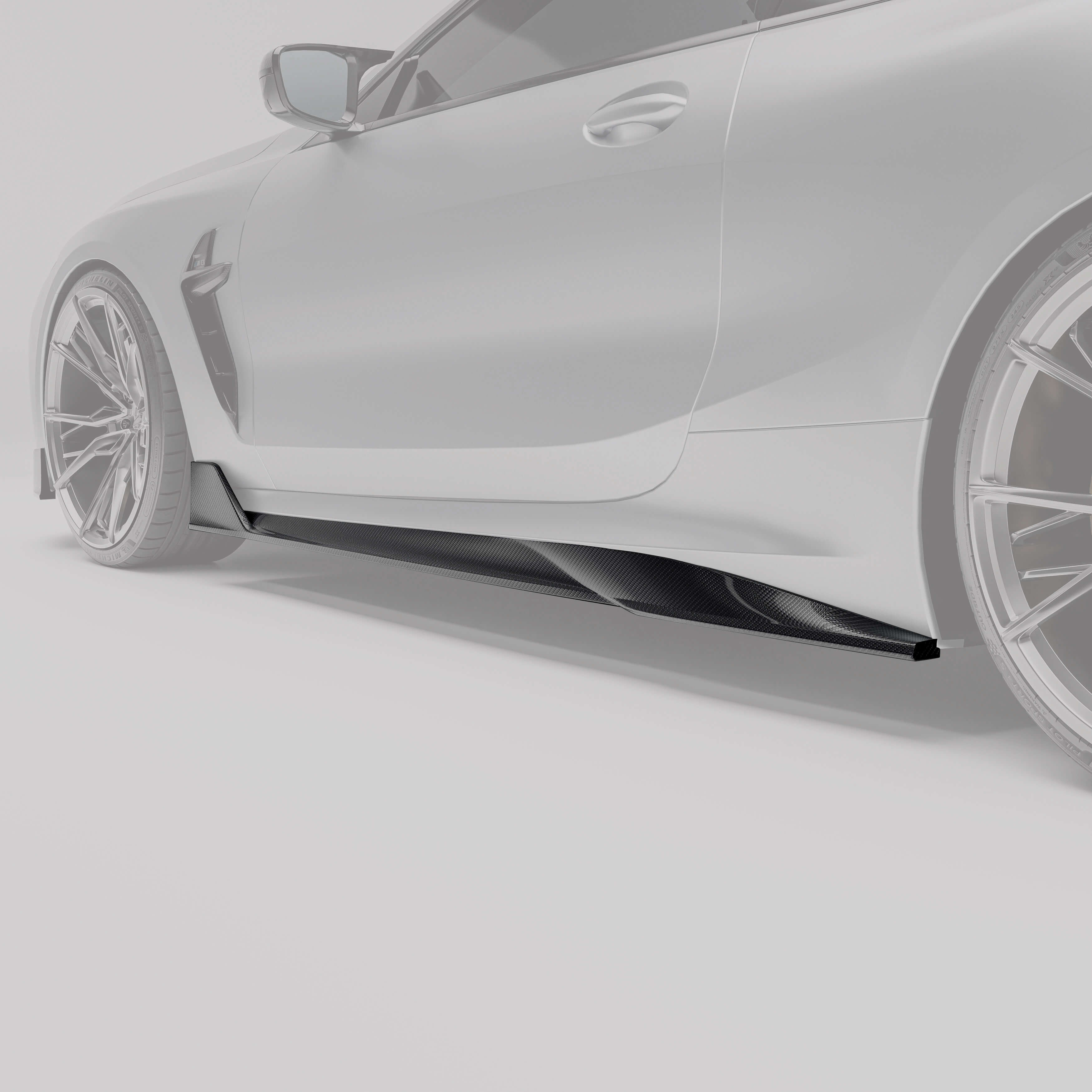 RevoZport Carbon Fiber Side Skirts Compatible With BMW M8 F91 F92 G14 G15